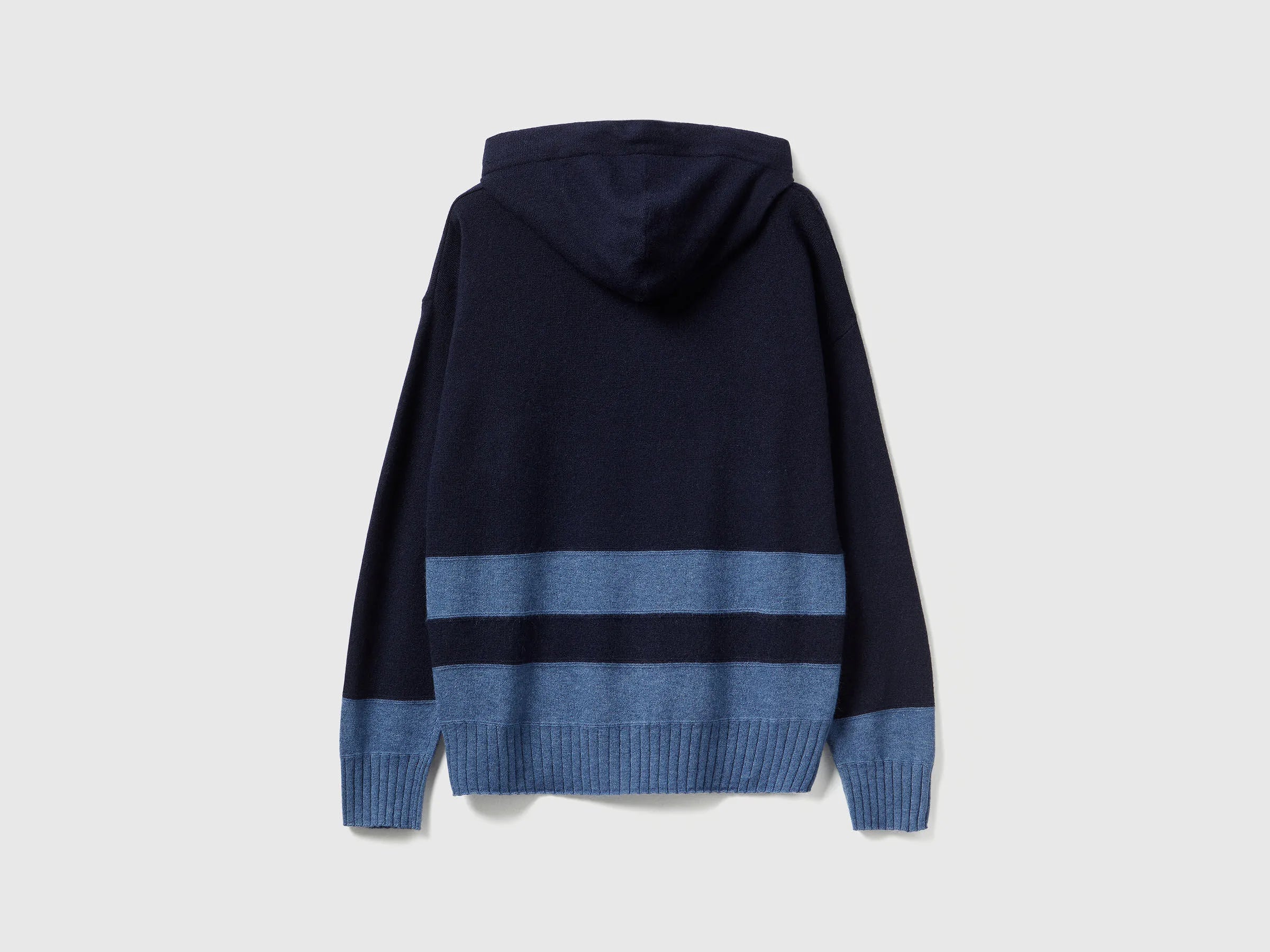 Benetton_Blue_Dark Blue Sweater in Cashmere Blend with Hood_102HE203V_66U_02