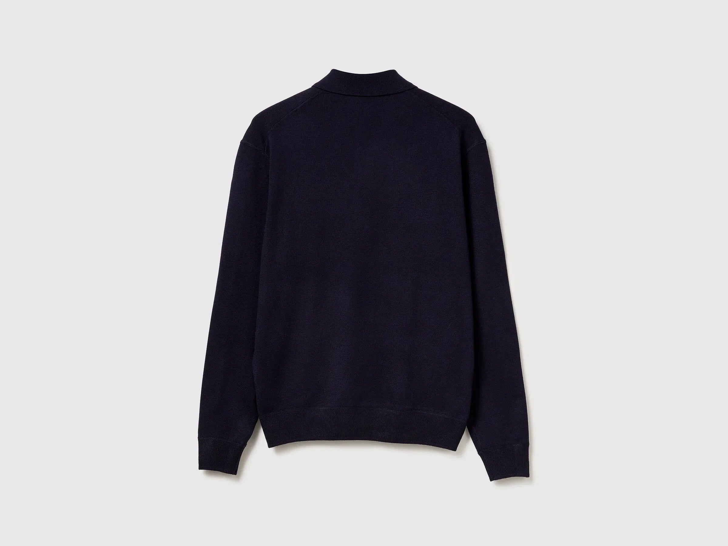 Benetton_Dark Blue_Knit Polo in Viscose Blend_110XU301L_3C1_02
