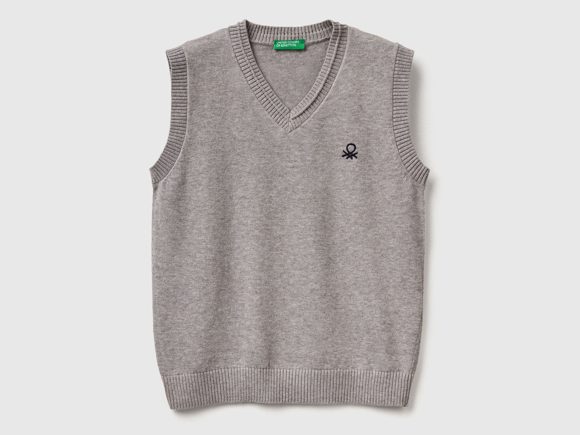 Benetton_Light Gray_Knit Vest_120YC400O_501_01