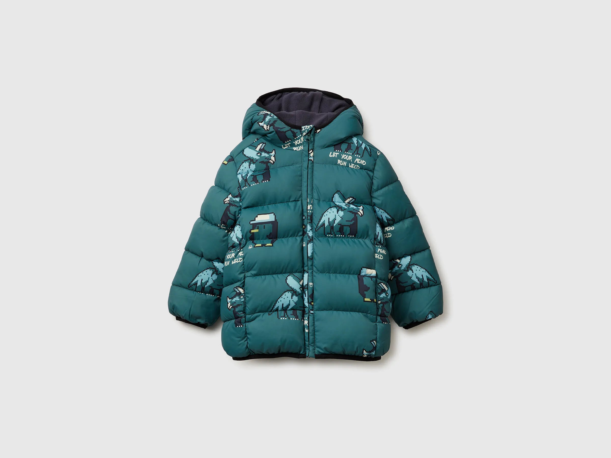 Benetton_Turquoise_"Rain Defender" Patterned Jacket_23ANGN047_69P_01