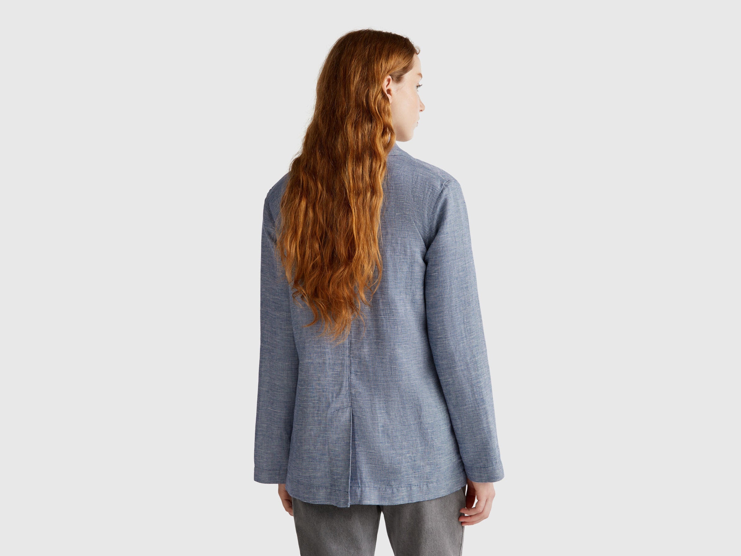 Benetton_Double-Breasted Jacket in Linen Blend_265XDW035_903_02