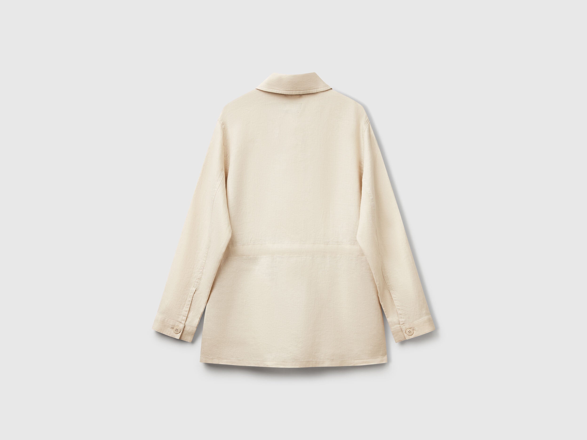 Benetton_Jacket with Drawstring in Pure Linen_2AGHDN07Q_152_05