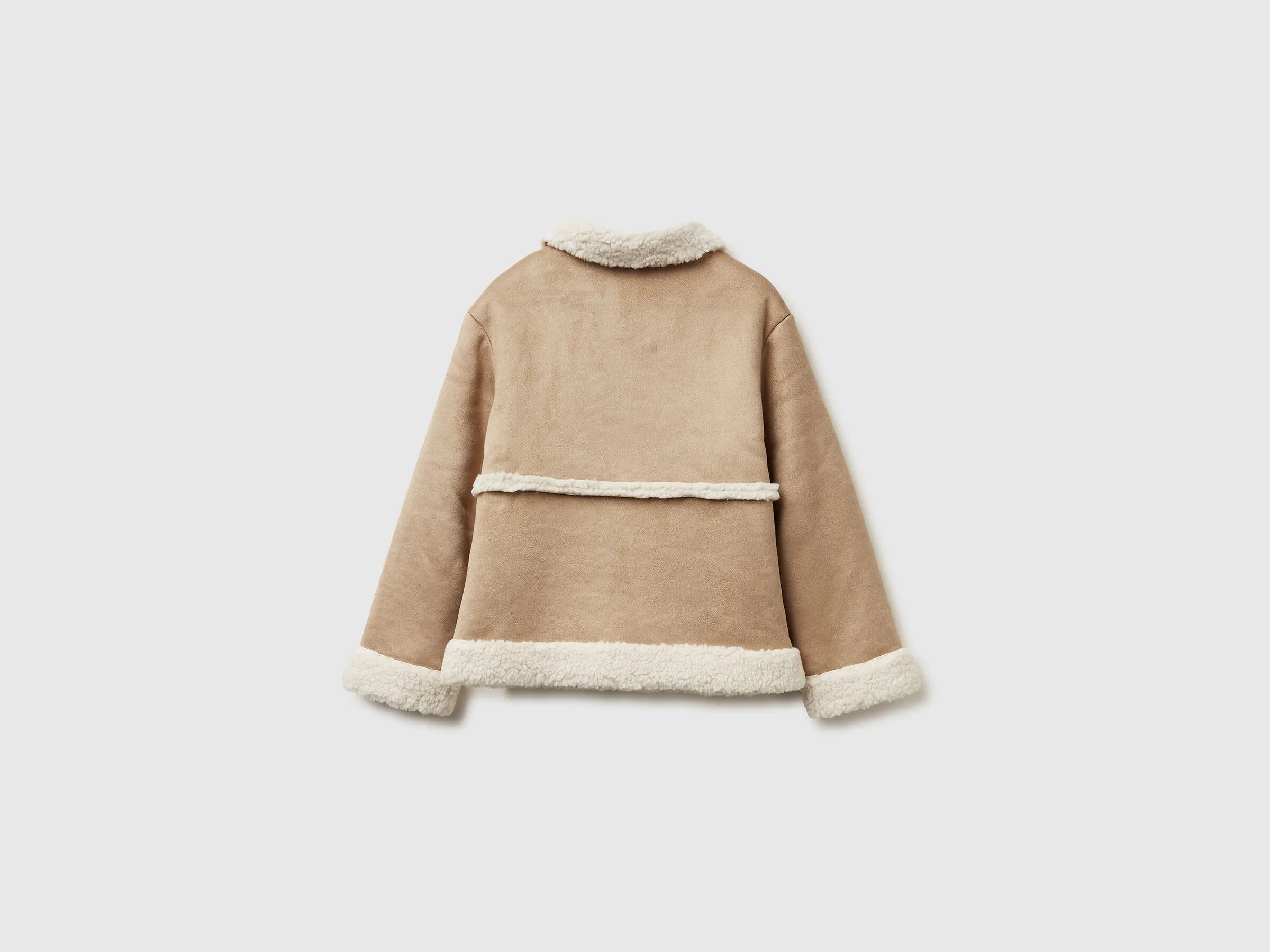 Benetton_Beige_Jacket with Suede Look Collar_2JLACN06V_901_02