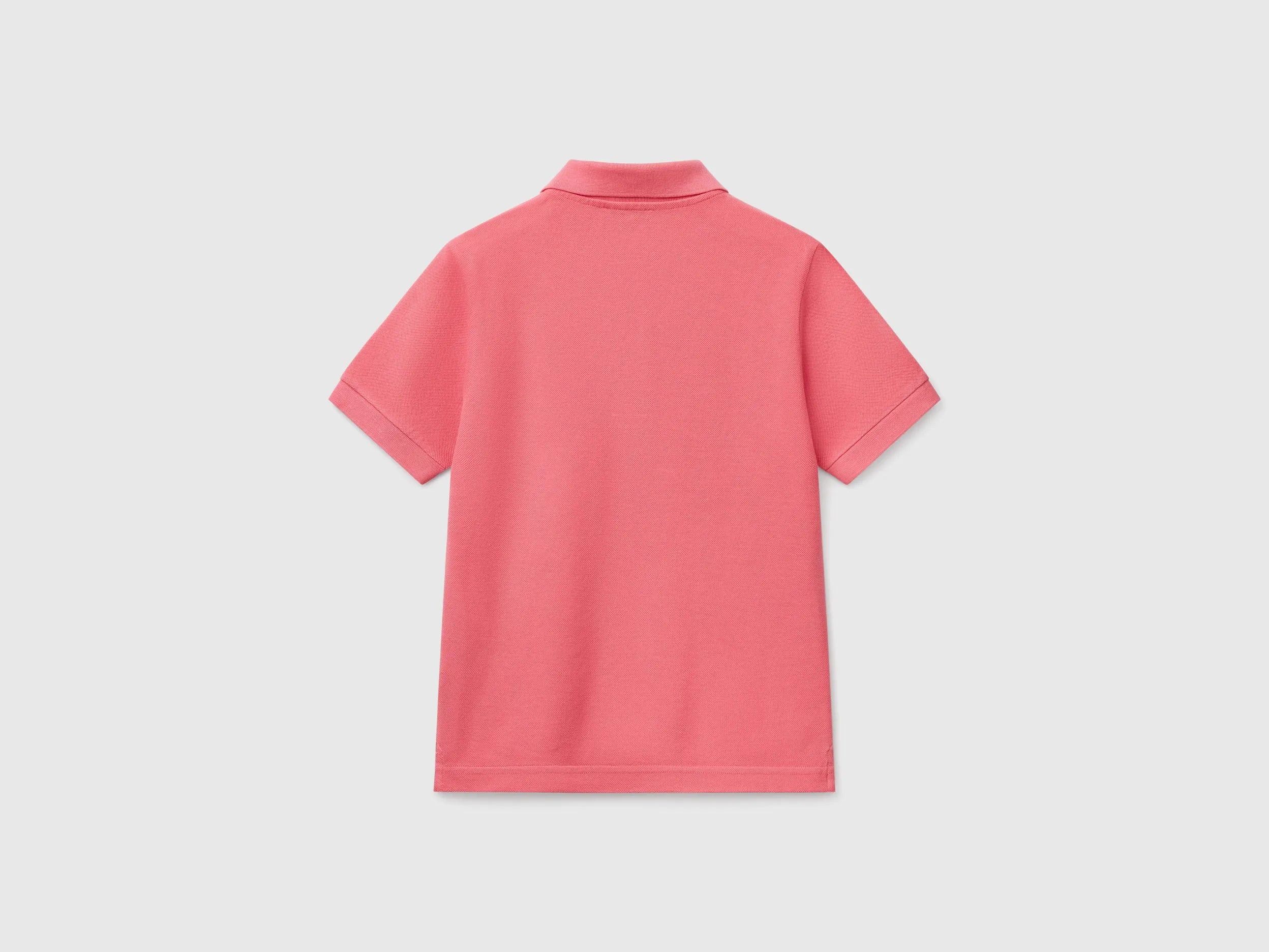 Benetton Salmon Boys Slim Fit Polo in Pure Cotton SKU: 3089C300Q_11F Image 02