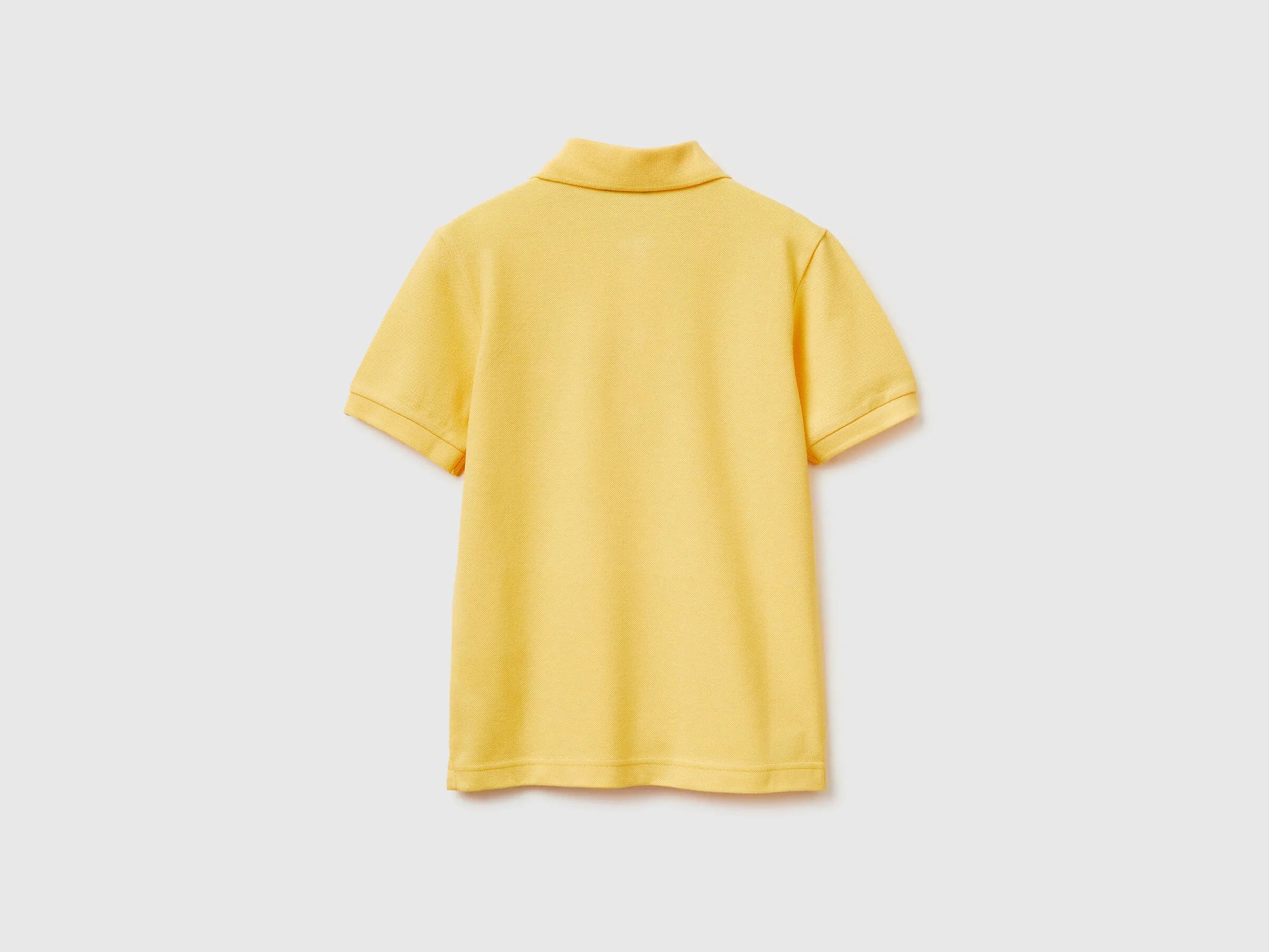 Benetton Yellow Boys Slim Fit Polo in Pure Cotton SKU: 3089C300Q_1C7 Image 02