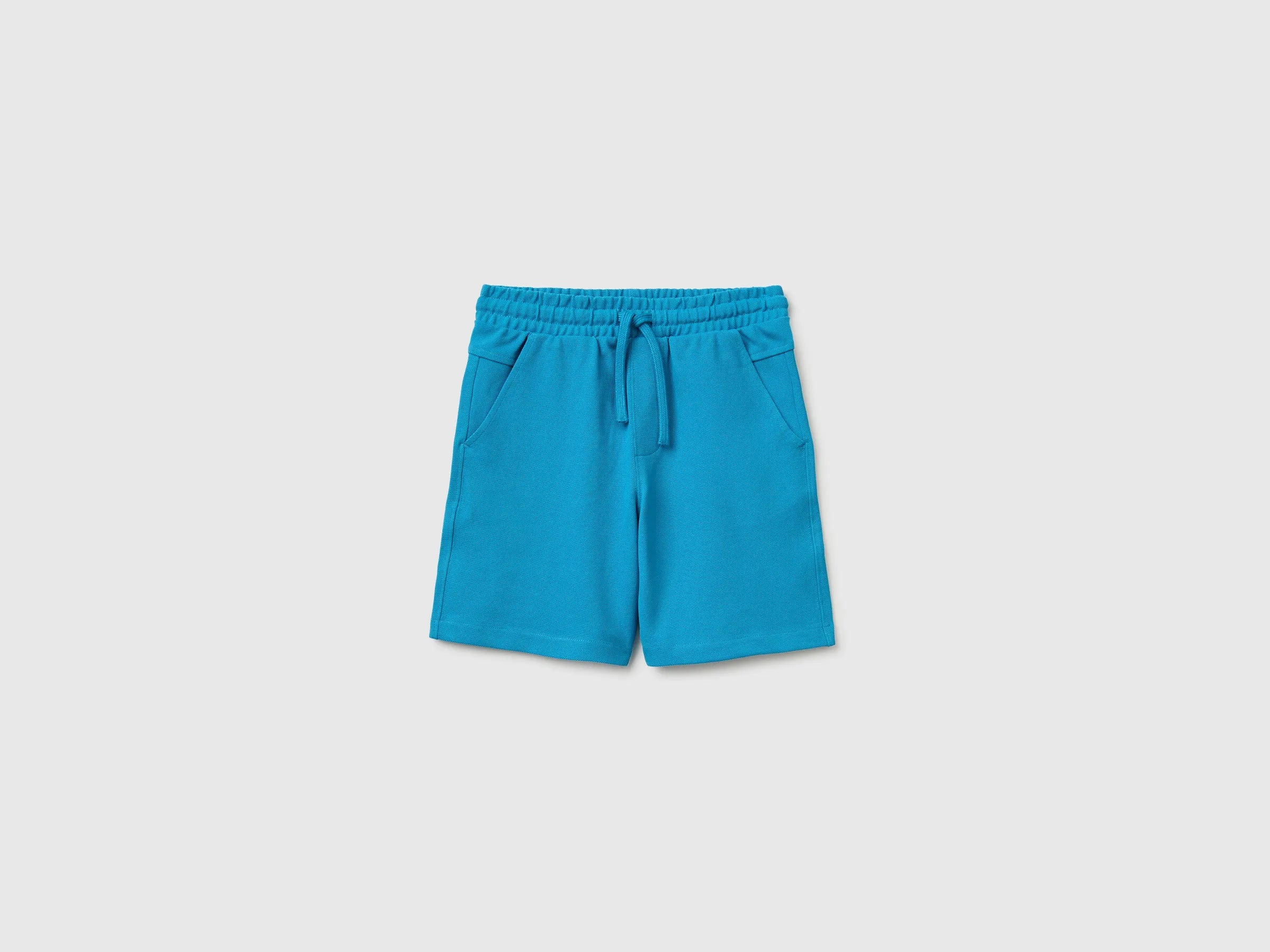 Benetton Blue Boys Soft Bermuda Shorts SKU: 35ZNC903U_051 Image 01