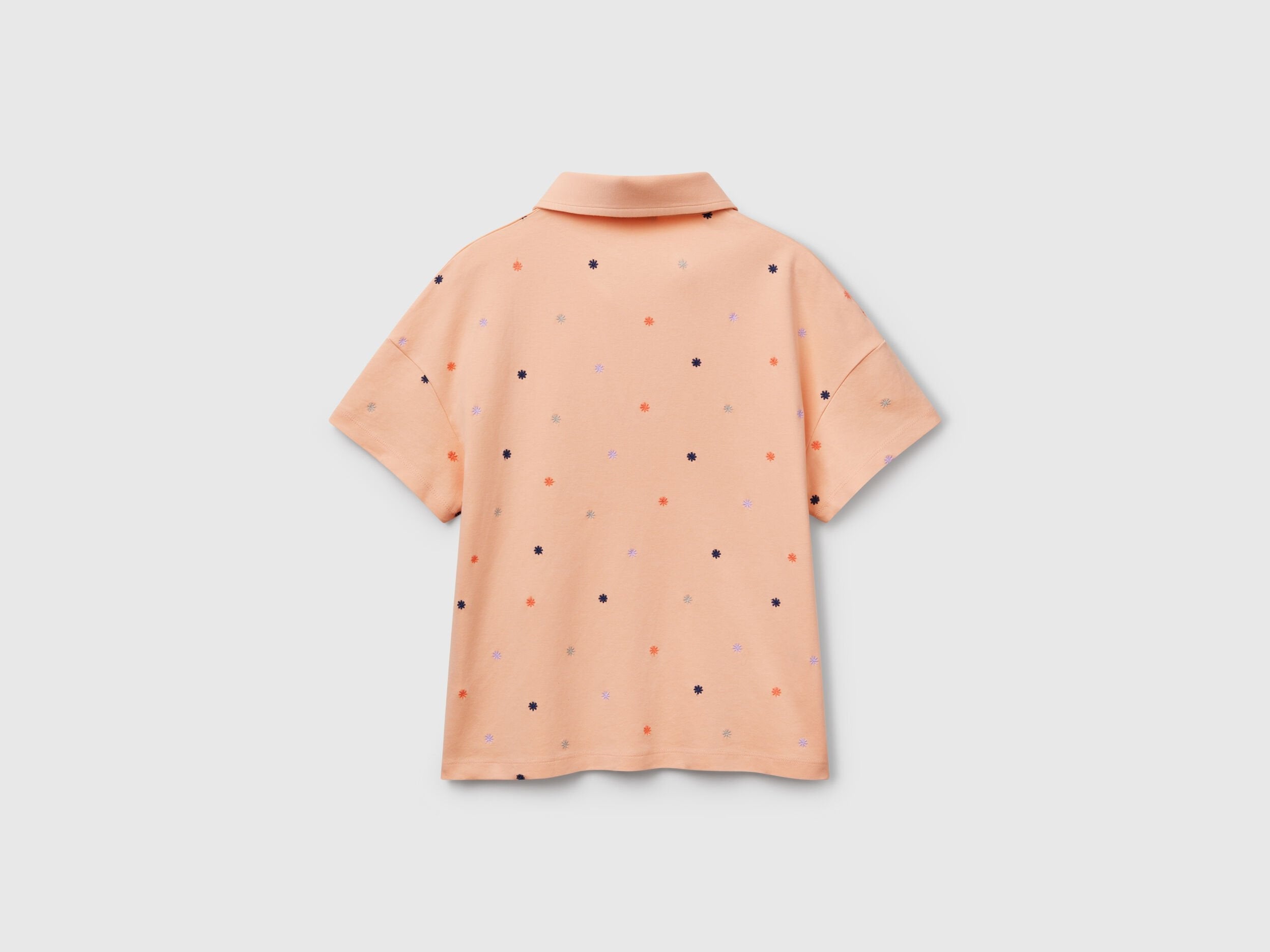 Benetton_Polo with Flower Embroidery_36QJD300X_65H_05