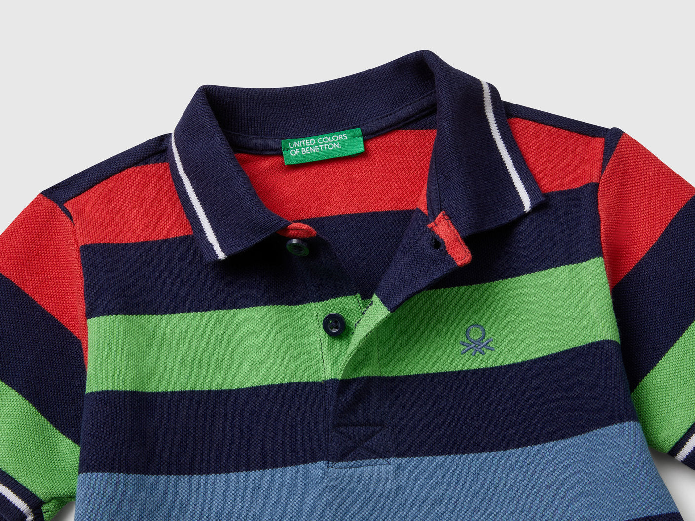 Benetton_Striped Short Sleeve Polo Shirt_39QAG300V_940_03