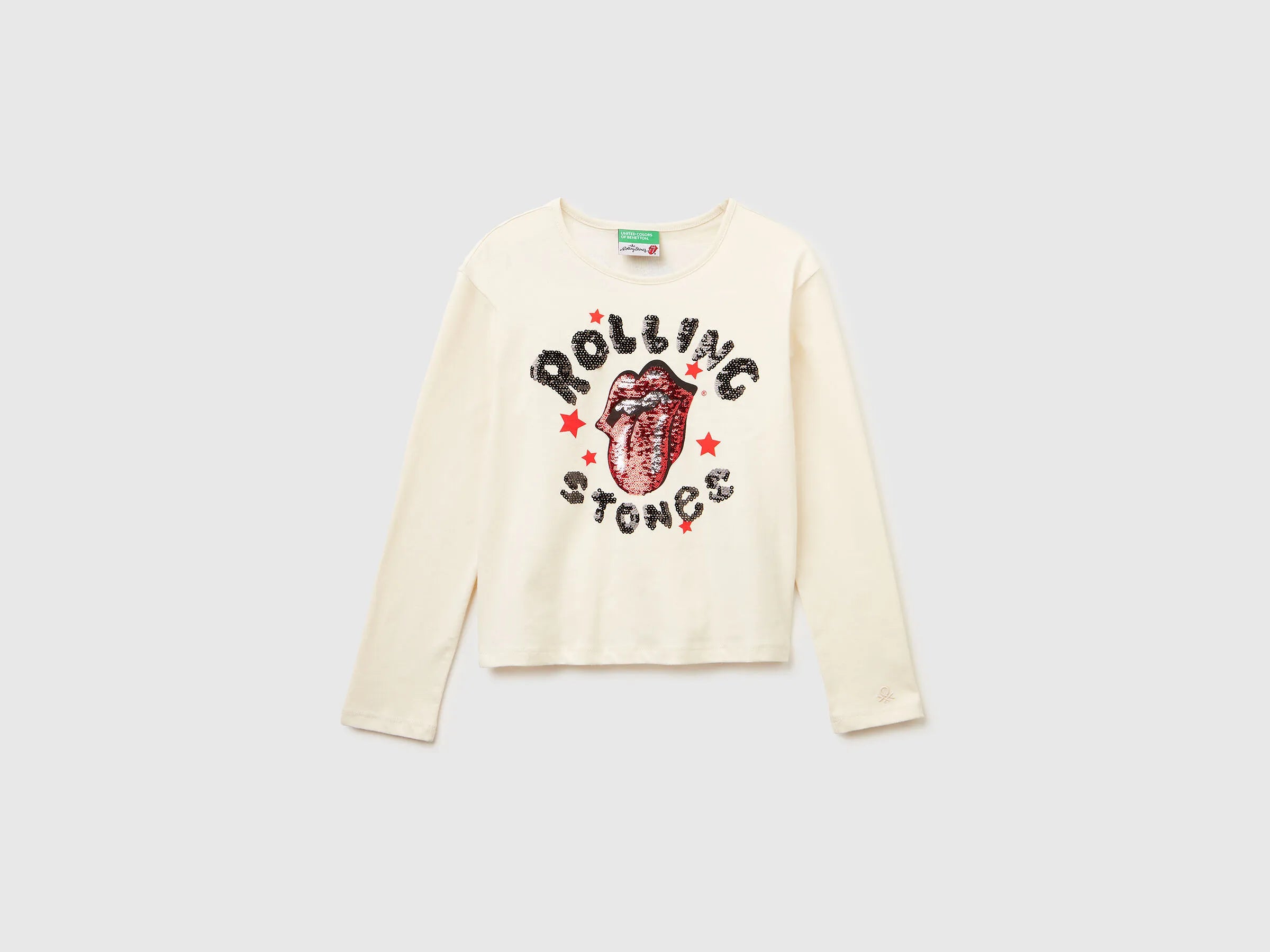 Benetton_Creamy White_Boxy Fit "The Rolling Stones" T-Shirt_3ATNC10RI_3C9_01
