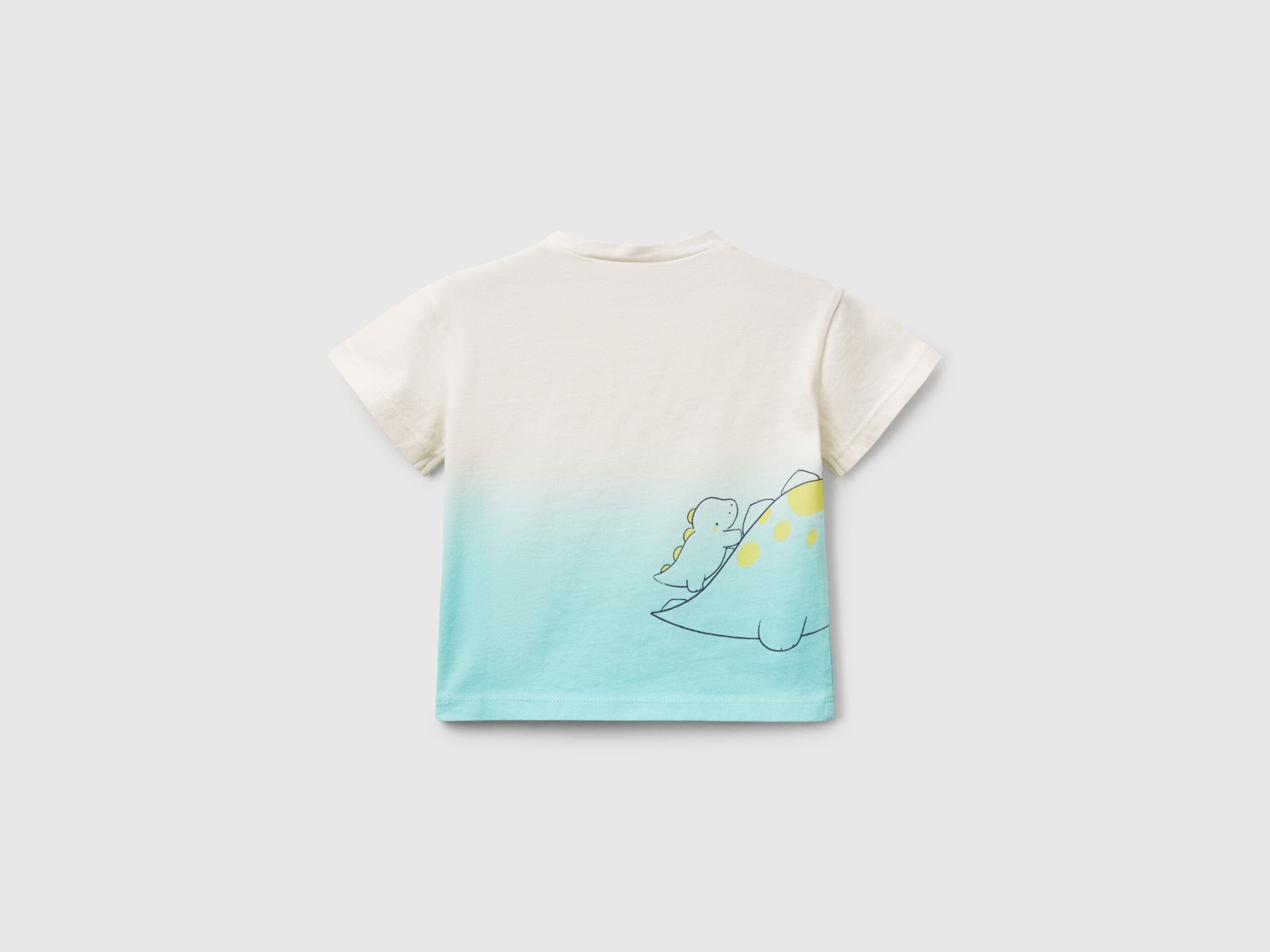 Benetton_Dip-Dye T-Shirt with Print_3BL0A105Z_78T_02