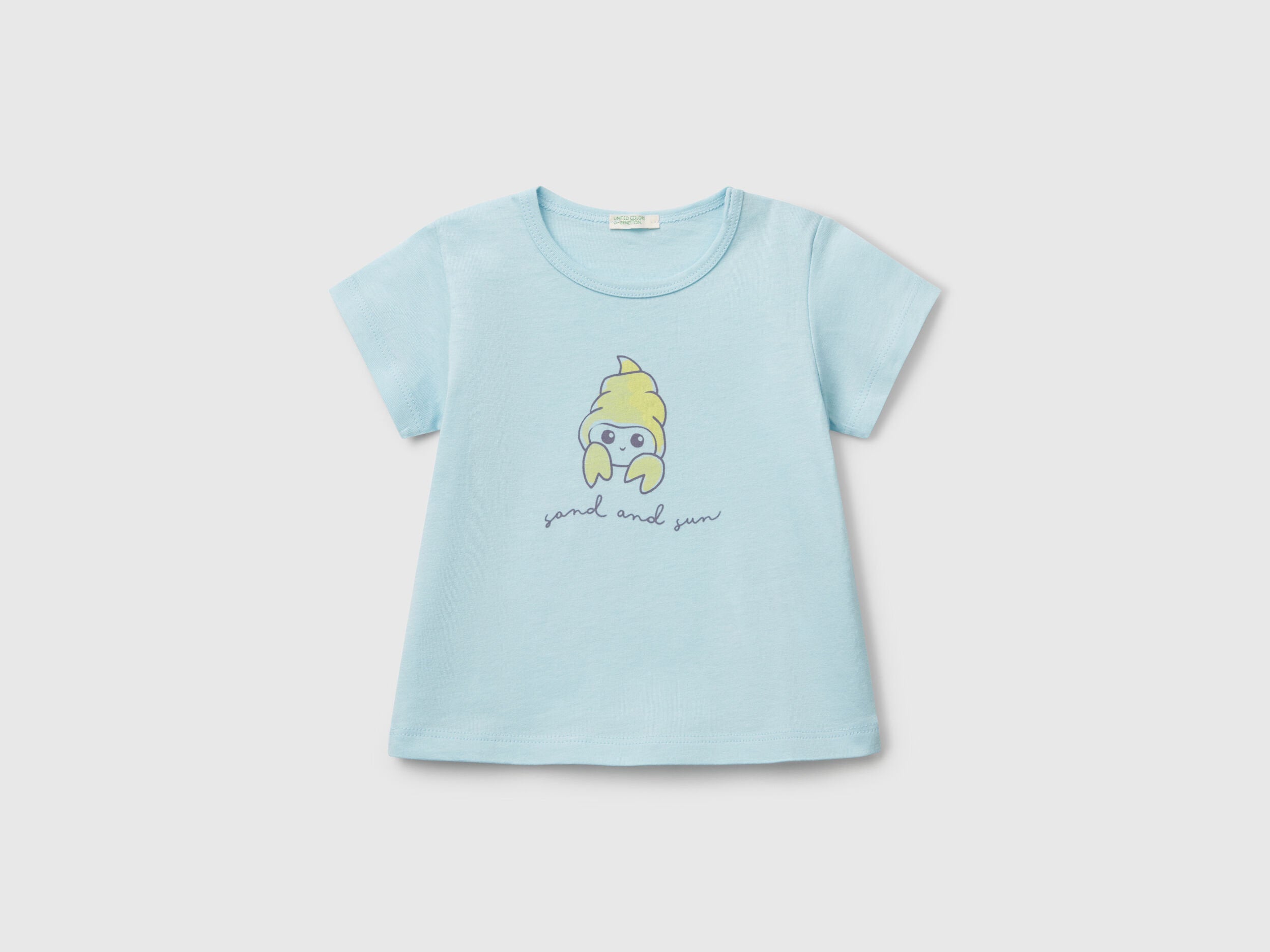 Benetton_Short Sleeve T-Shirt with Print_3I1XA1069_21J_01