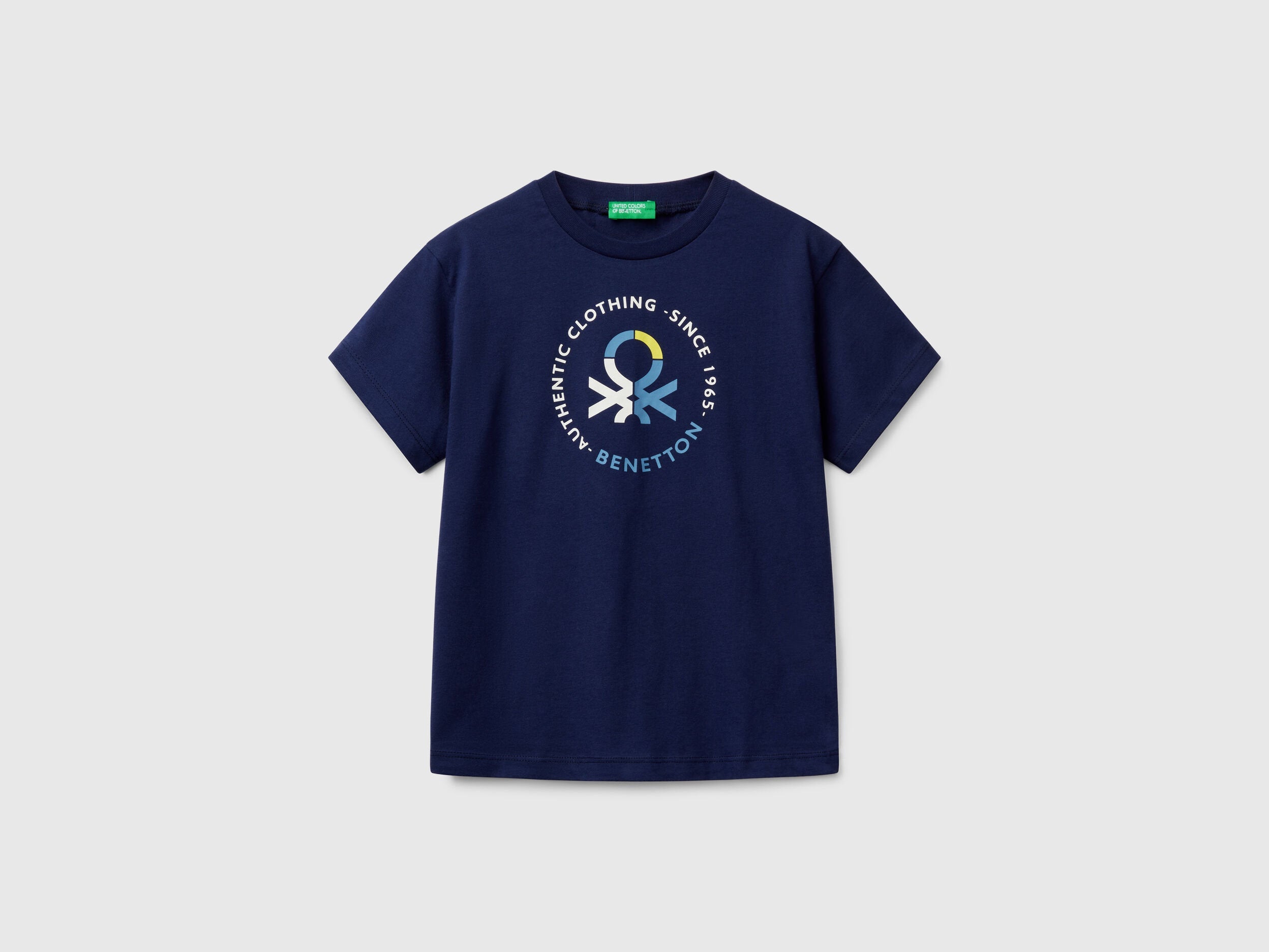 Benetton_Short Sleeve T-Shirt in 100% Cotton_3I1XC10N3_252_01