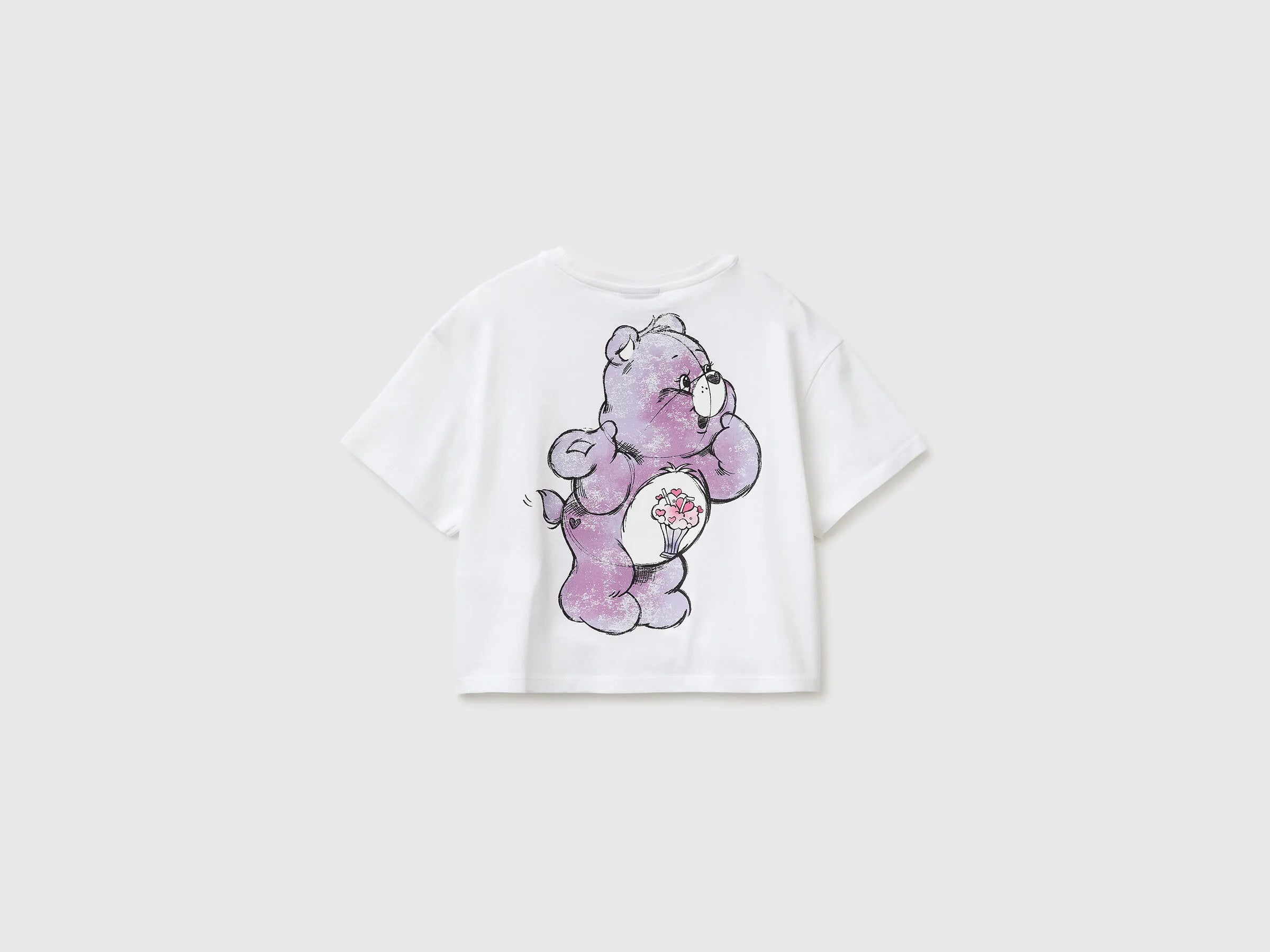 Benetton White Girls Care Bears T-Shirt SKU: 3I1XC10SM_101 Image 02