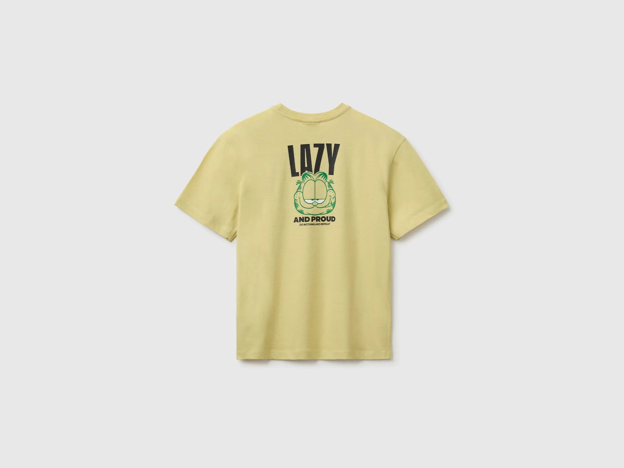 Benetton Yellow Boys Garfield T-Shirt SKU: 3I1XC10TK_228 Image 02