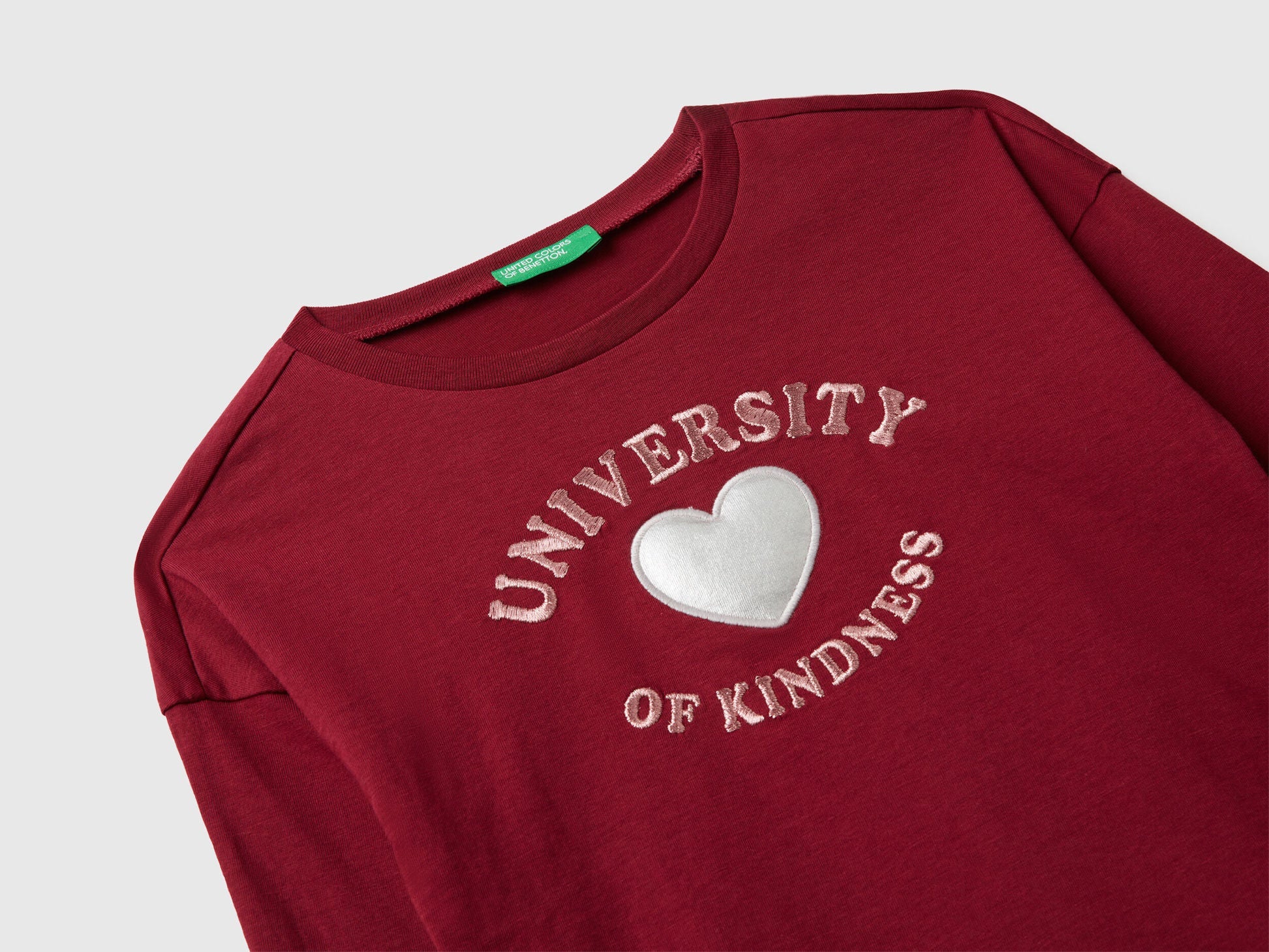 Benetton_Burgundy_T-Shirt with Applique_3I1XG10KL_236_03