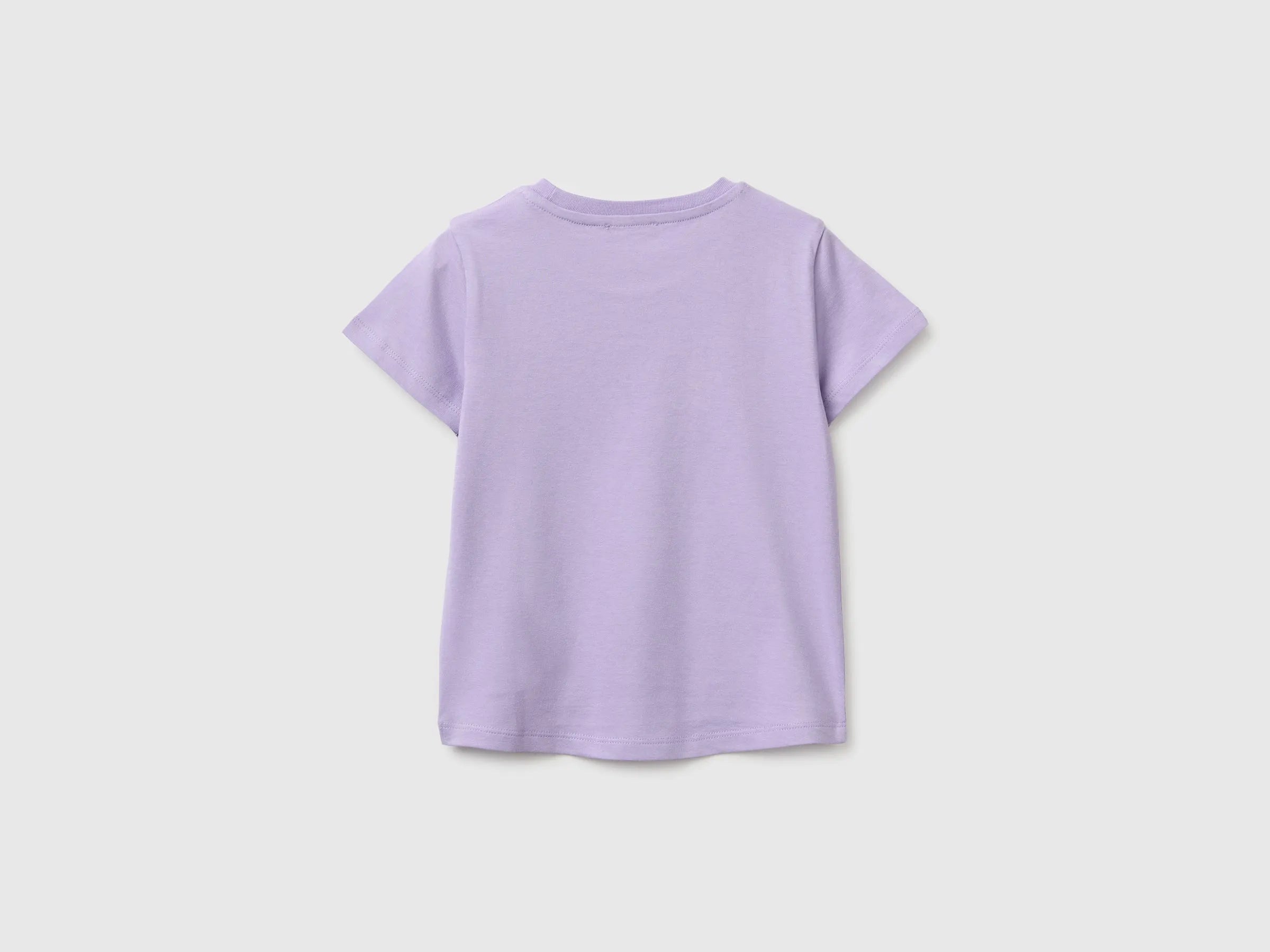 Benetton Multi-Color Girls T-Shirt with Print and Embroidery SKU: 3I1XG10N1_2P5 Image 02