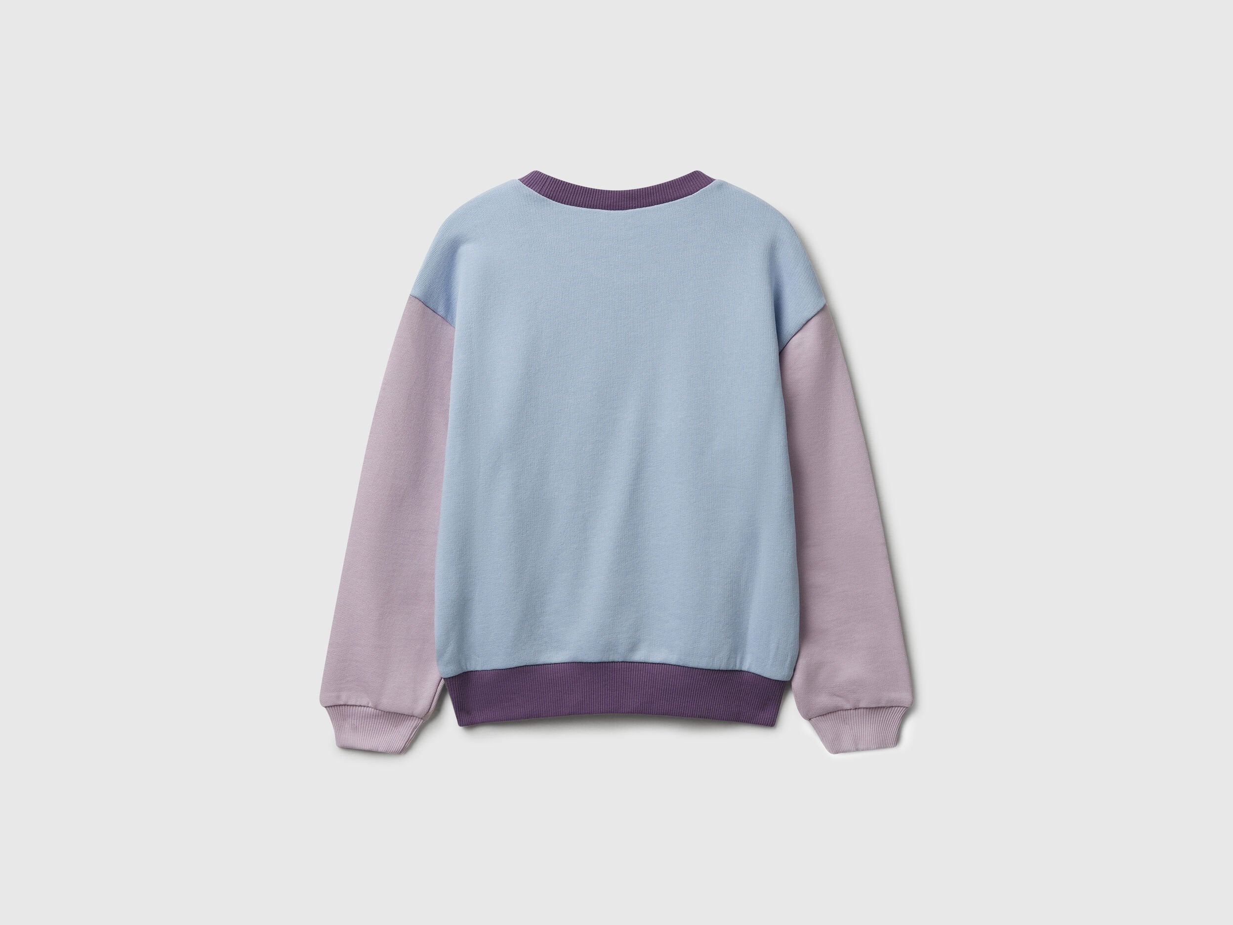 Benetton_Violet_Sweatshirt with Glittery Logo Print_3J68C10Q0_902_02