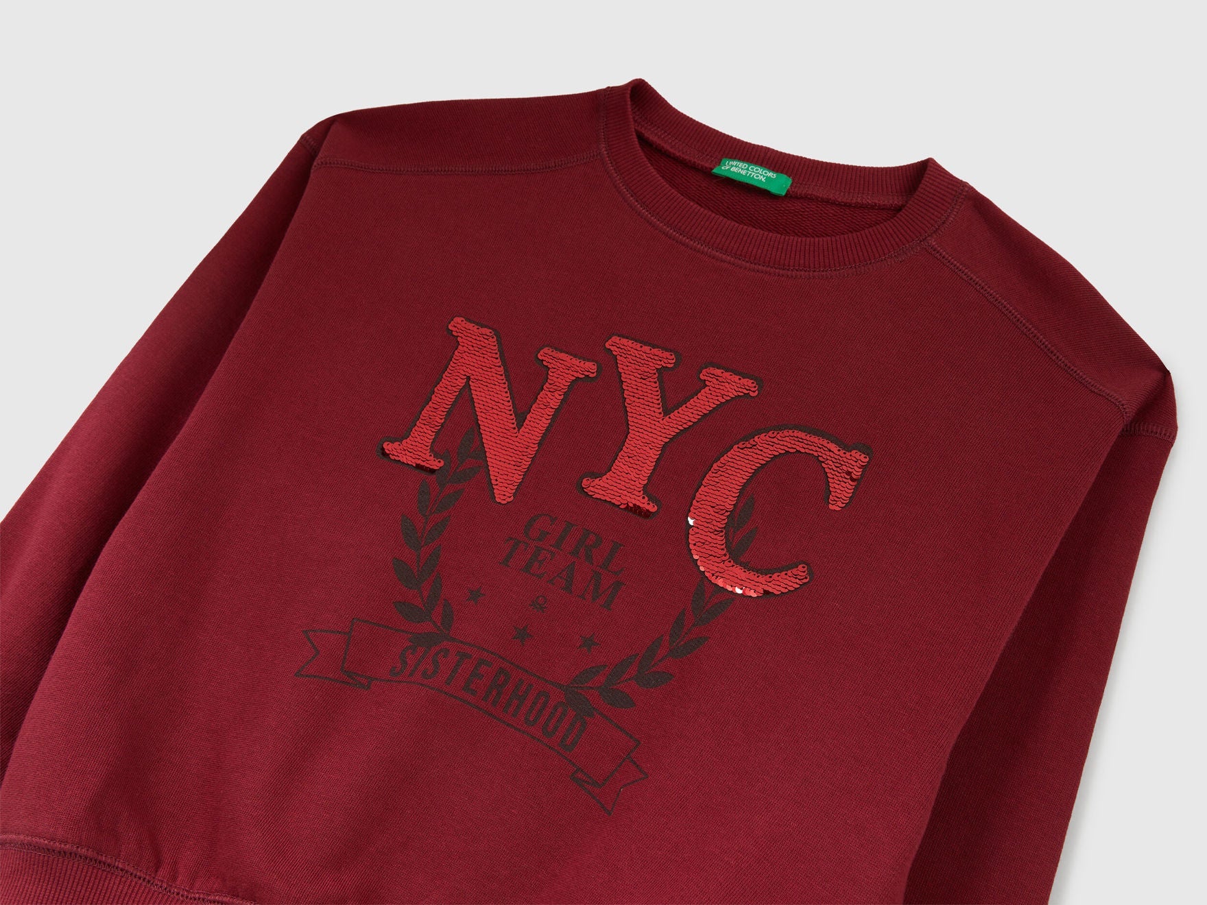 Benetton_Burgundy_Sweatshirt with Sequins_3J68C10QI_236_03