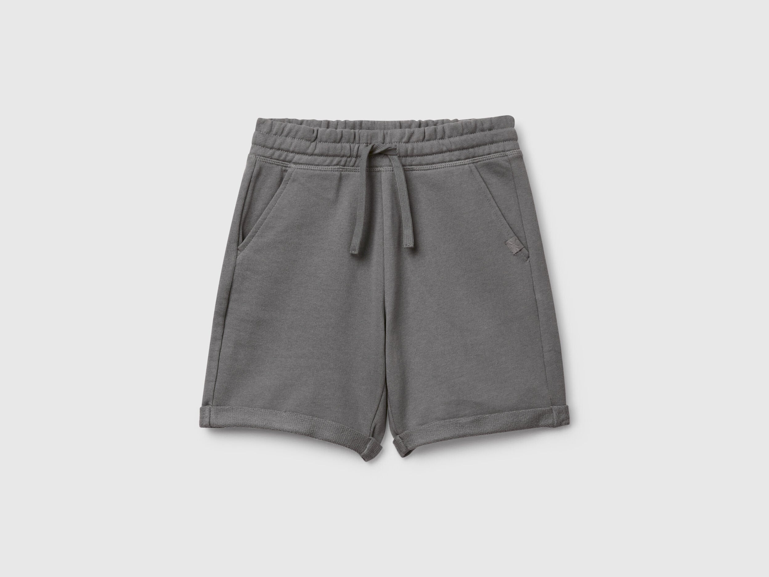 Benetton_Bermuda Shorts in Pure Cotton Fleece_3J68C901G_00W_01