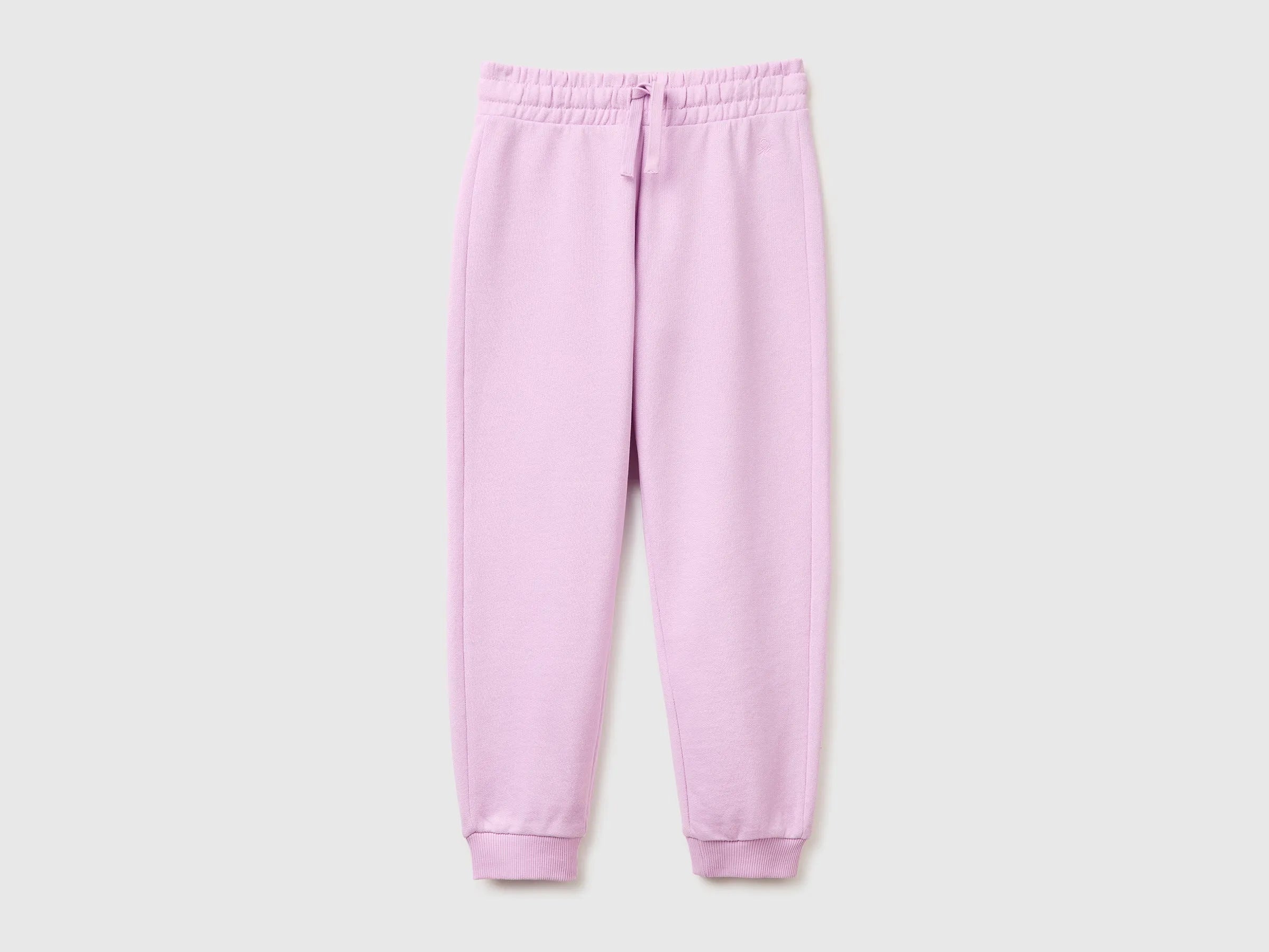Benetton Lilac Girls Sweatpants with Logo SKU: 3J68CF02H_00L Image 01