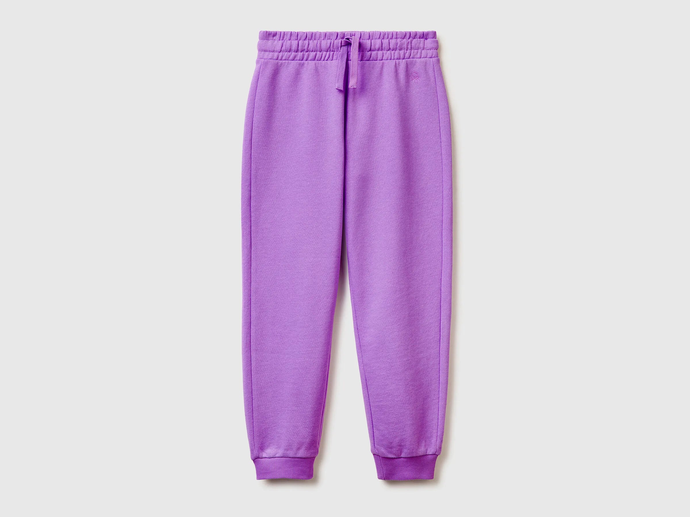 Benetton Violet Girls Sweatpants with Logo SKU: 3J68CF02H_03L Image 01