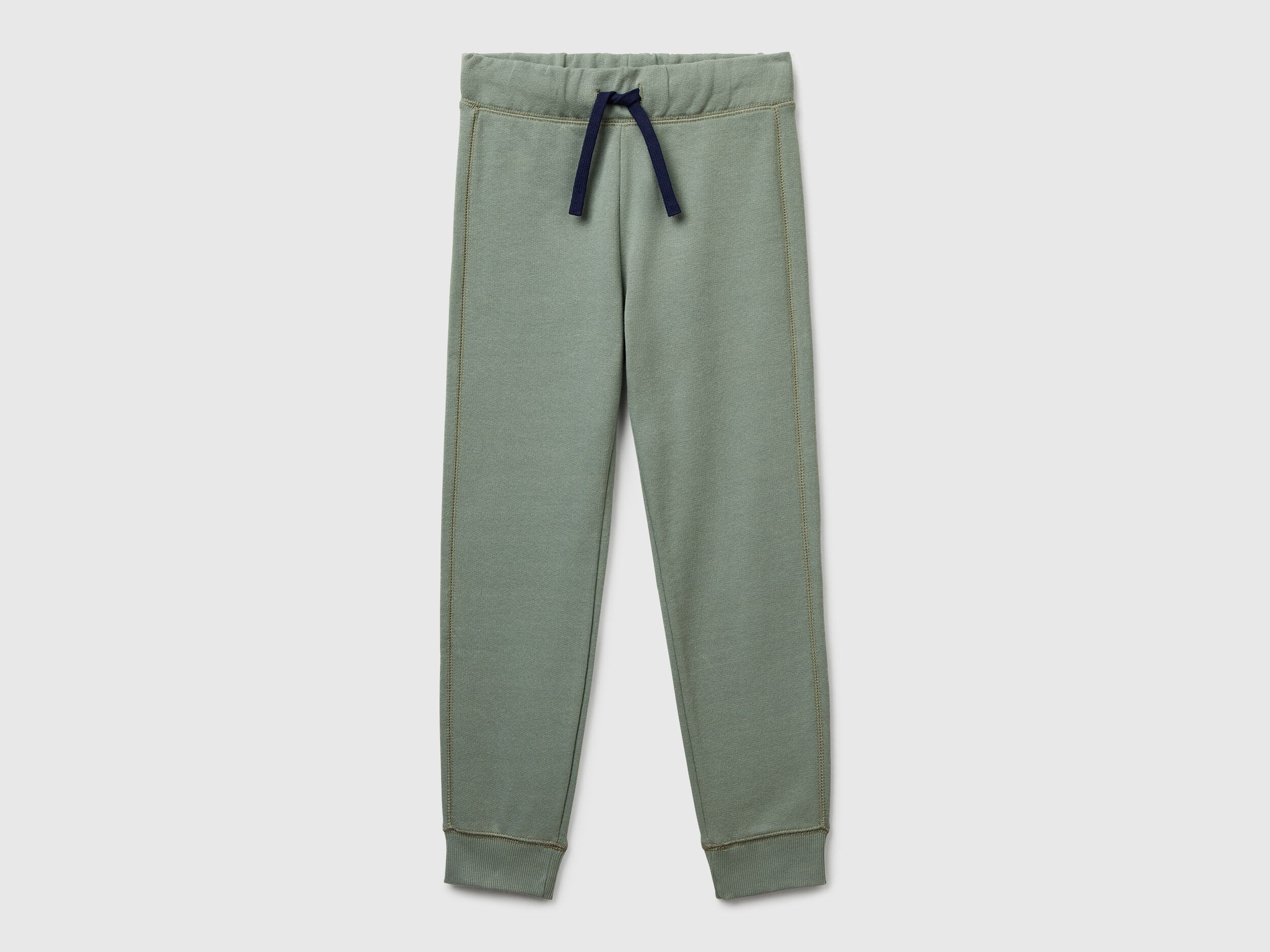 Benetton_Light Green_Sweatpants with Logo_3J68CF058_075_01