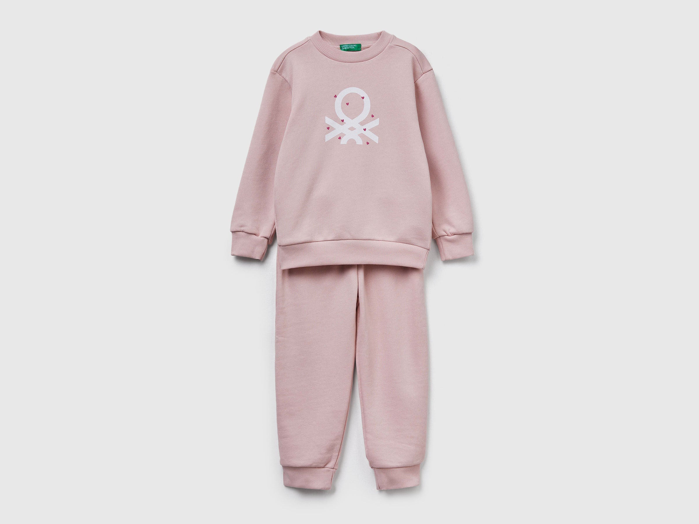 Benetton_Soft Pink_Sweat Tracksuit with Logo_3J68GK00S_12U_01