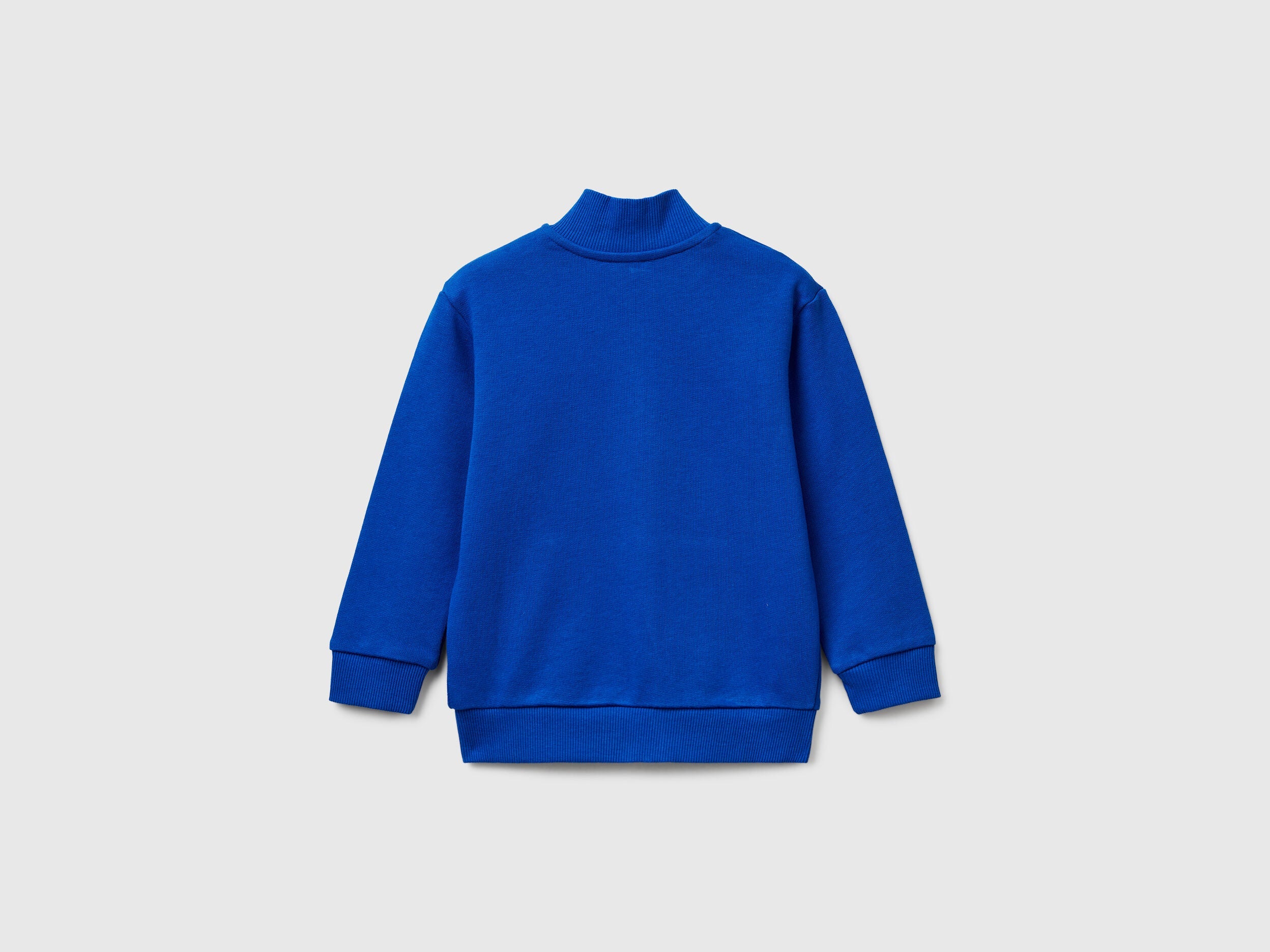Benetton_Blue_Cotton Sweatshirt with Logo_3J70G503X_19R_02