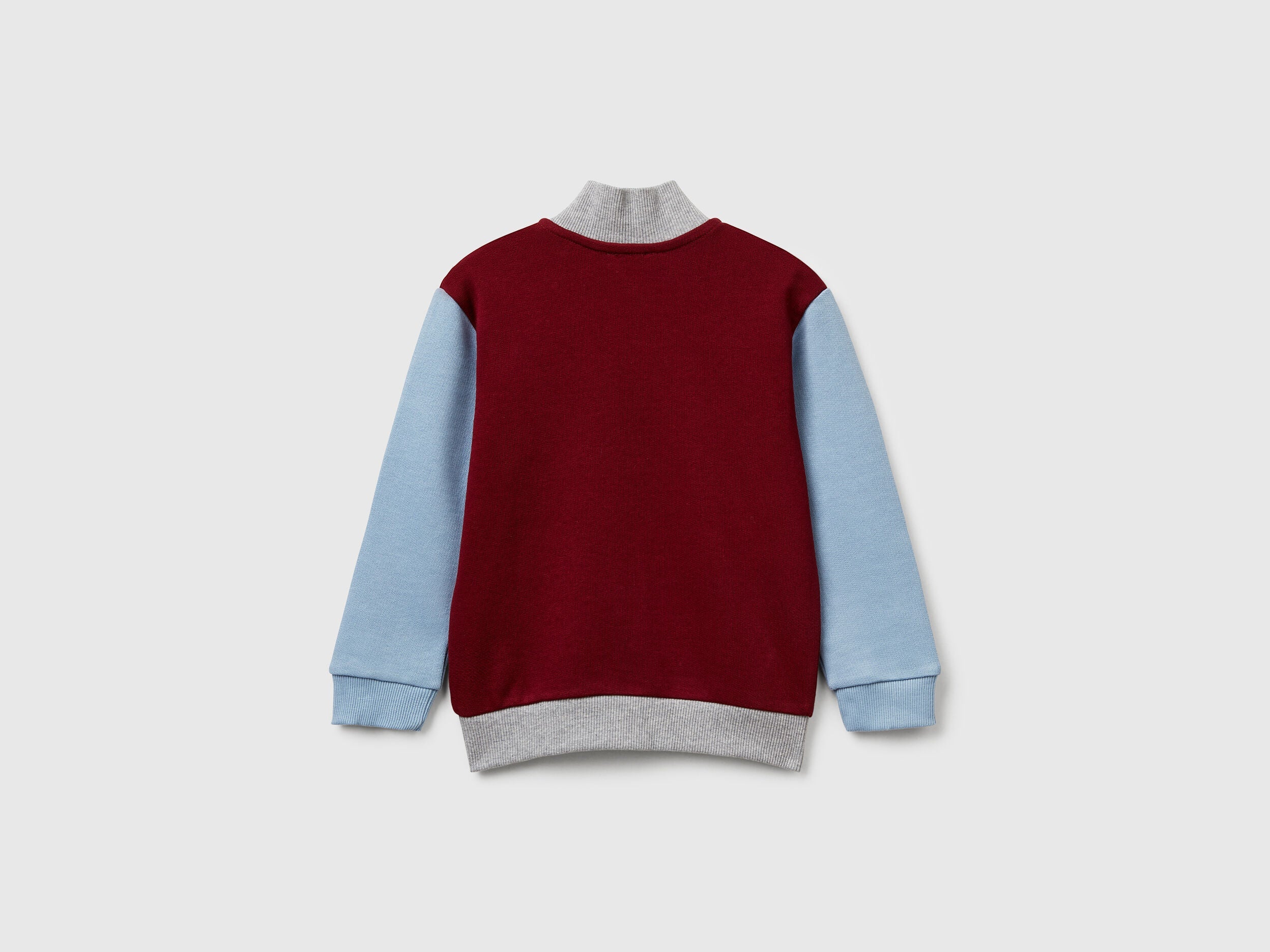 Benetton_Red_Cotton Sweatshirt with Logo_3J70G503X_901_02