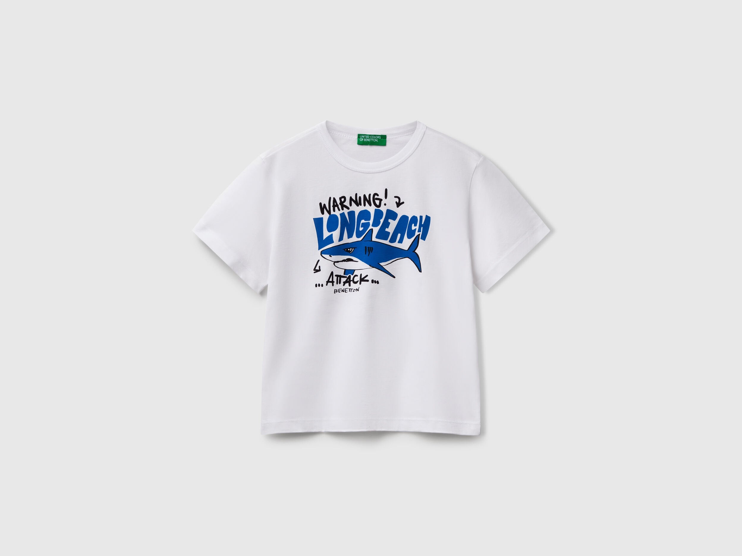 Benetton_T-Shirt with Neon Print_3JERG10JQ_101_01