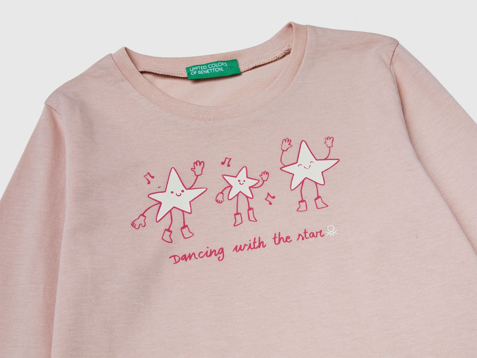 Benetton_Soft Pink_Regular Fit T-Shirt with Print_3JERG10KB_12U_03