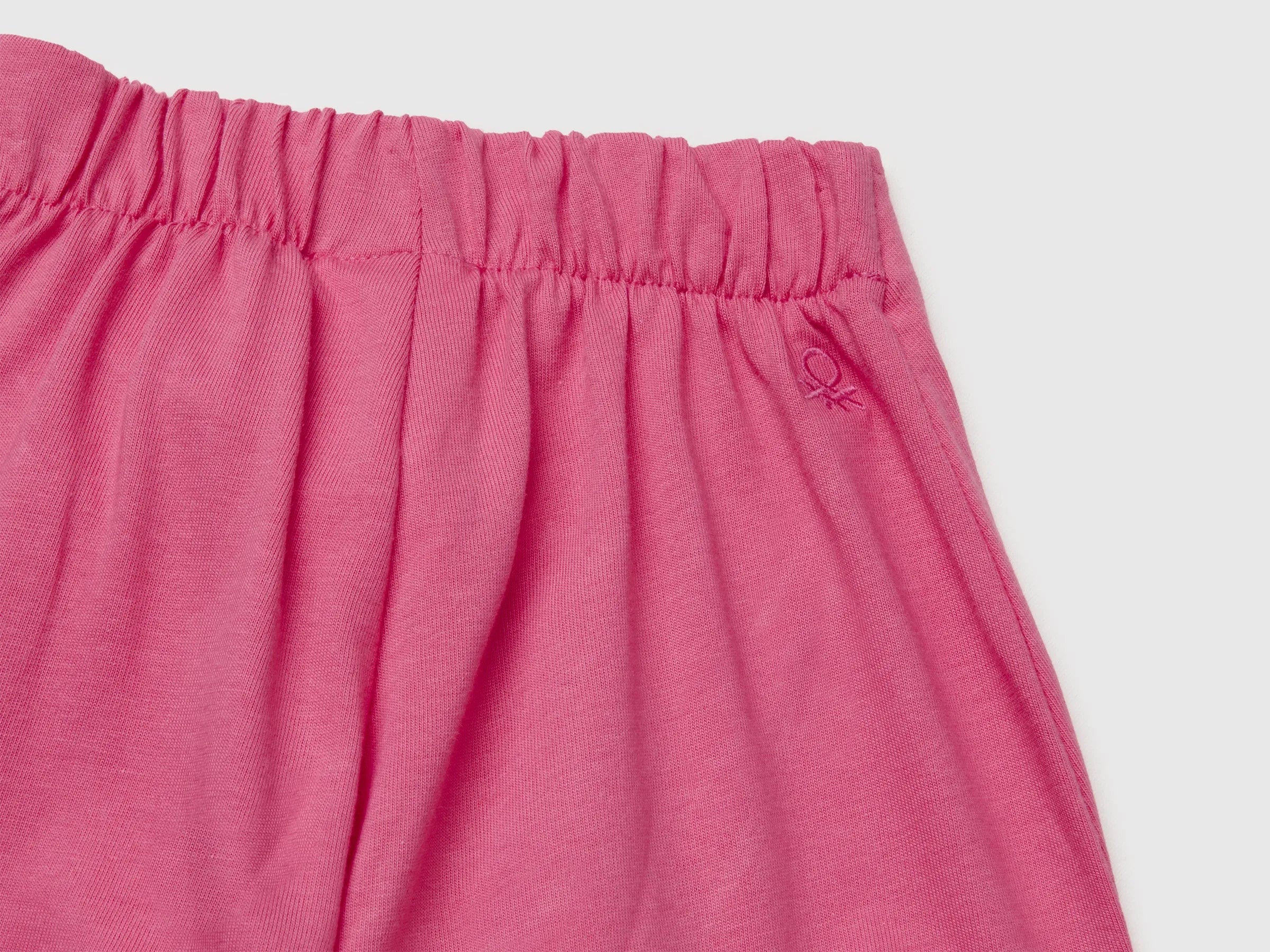 Benetton Pink Girls Knotted Culottes SKU: 3MI5G9028_01T Image 03