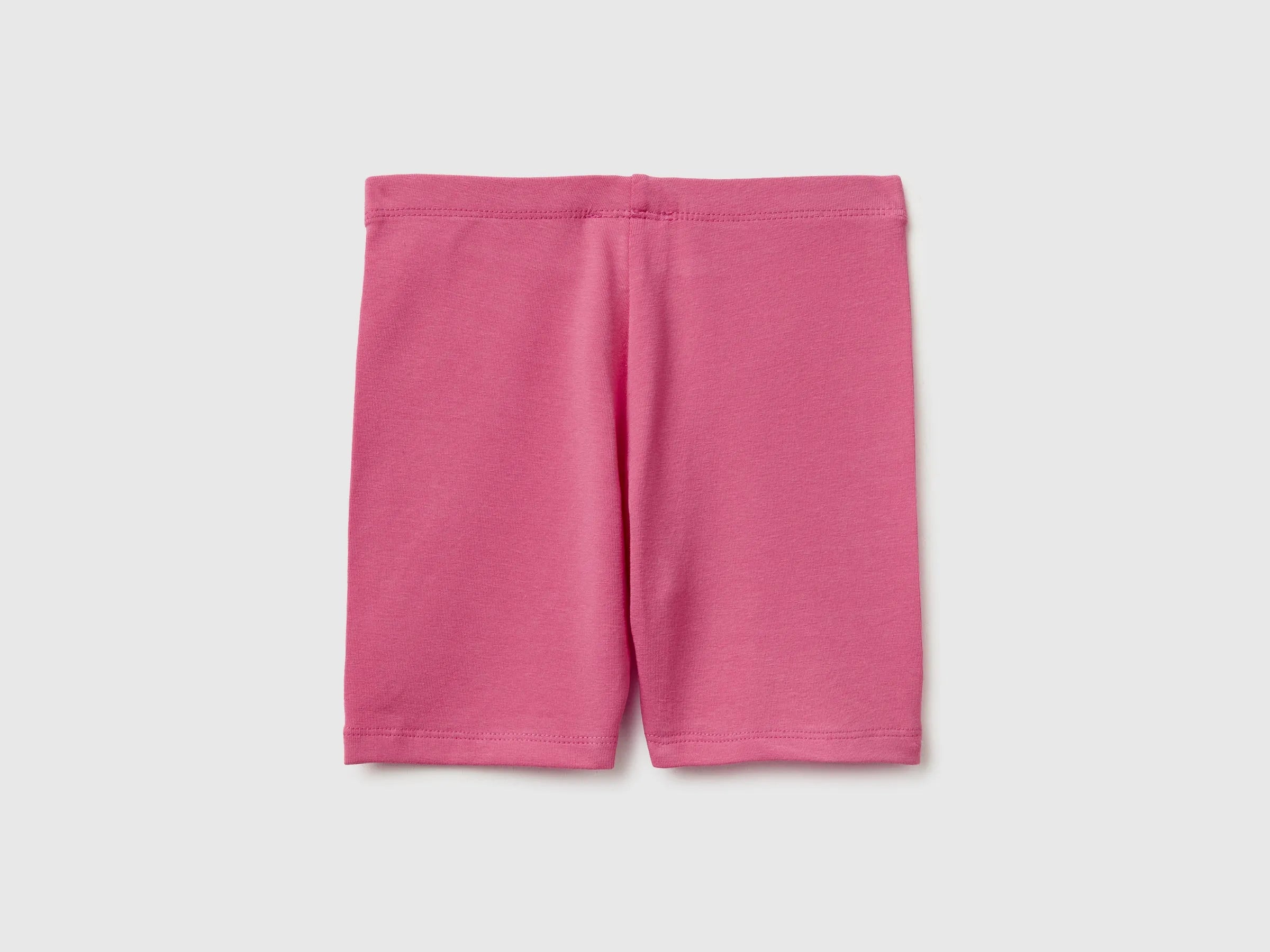 Benetton Pink Girls Stretch Cotton Short Leggings SKU: 3MT1G900R_01T Image 02