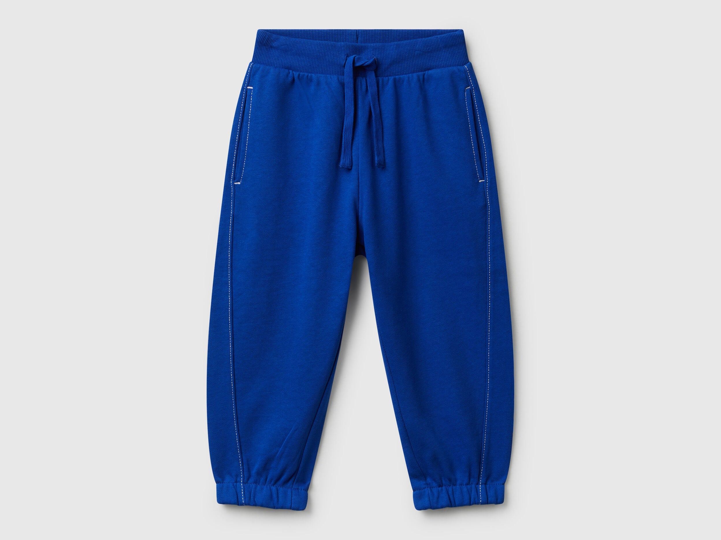 Benetton_Bright Blue_100% Cotton Joggers_3NBMGF053_19R_01