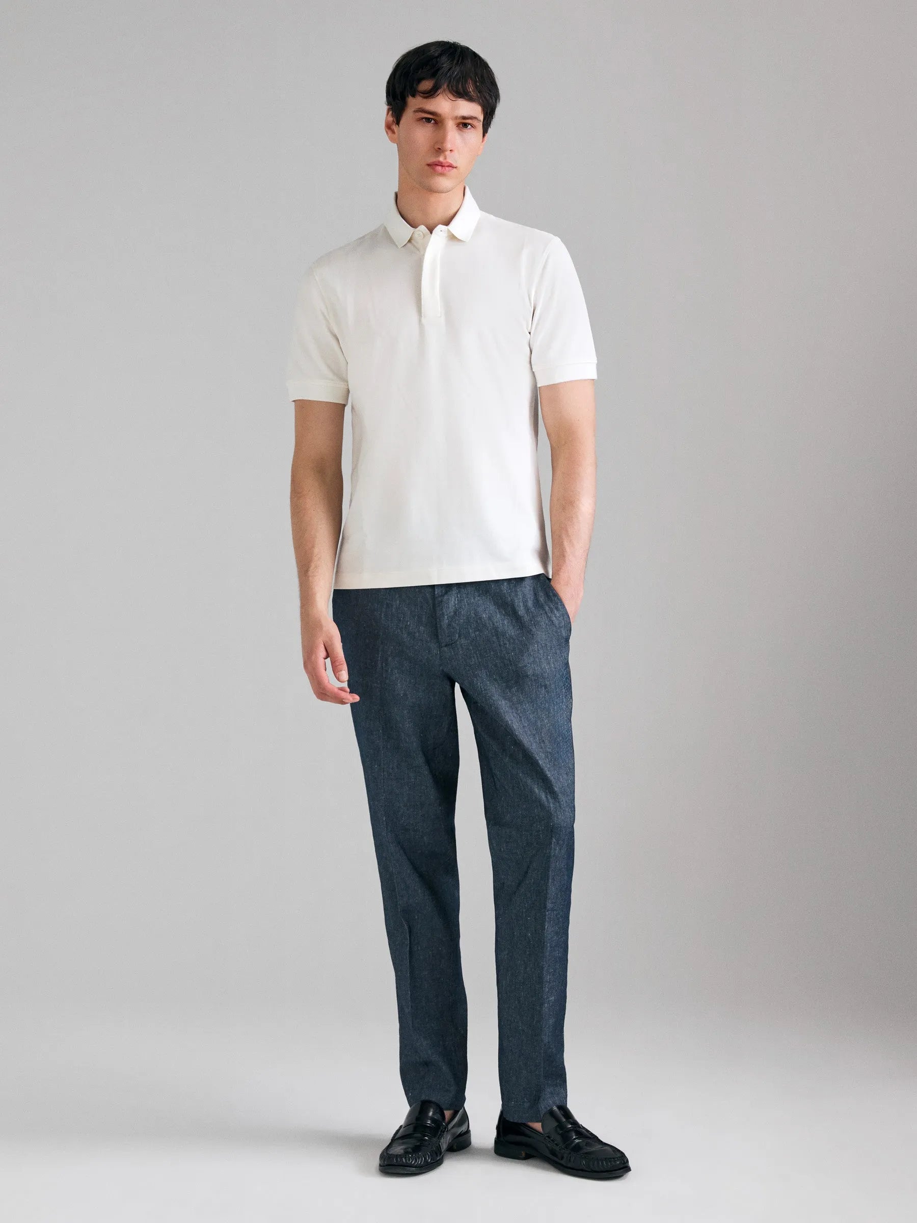 Sisley Creamy white Men Regular Fit Polo Shirt SKU: 3P6XS3011_0Q2 Image 01