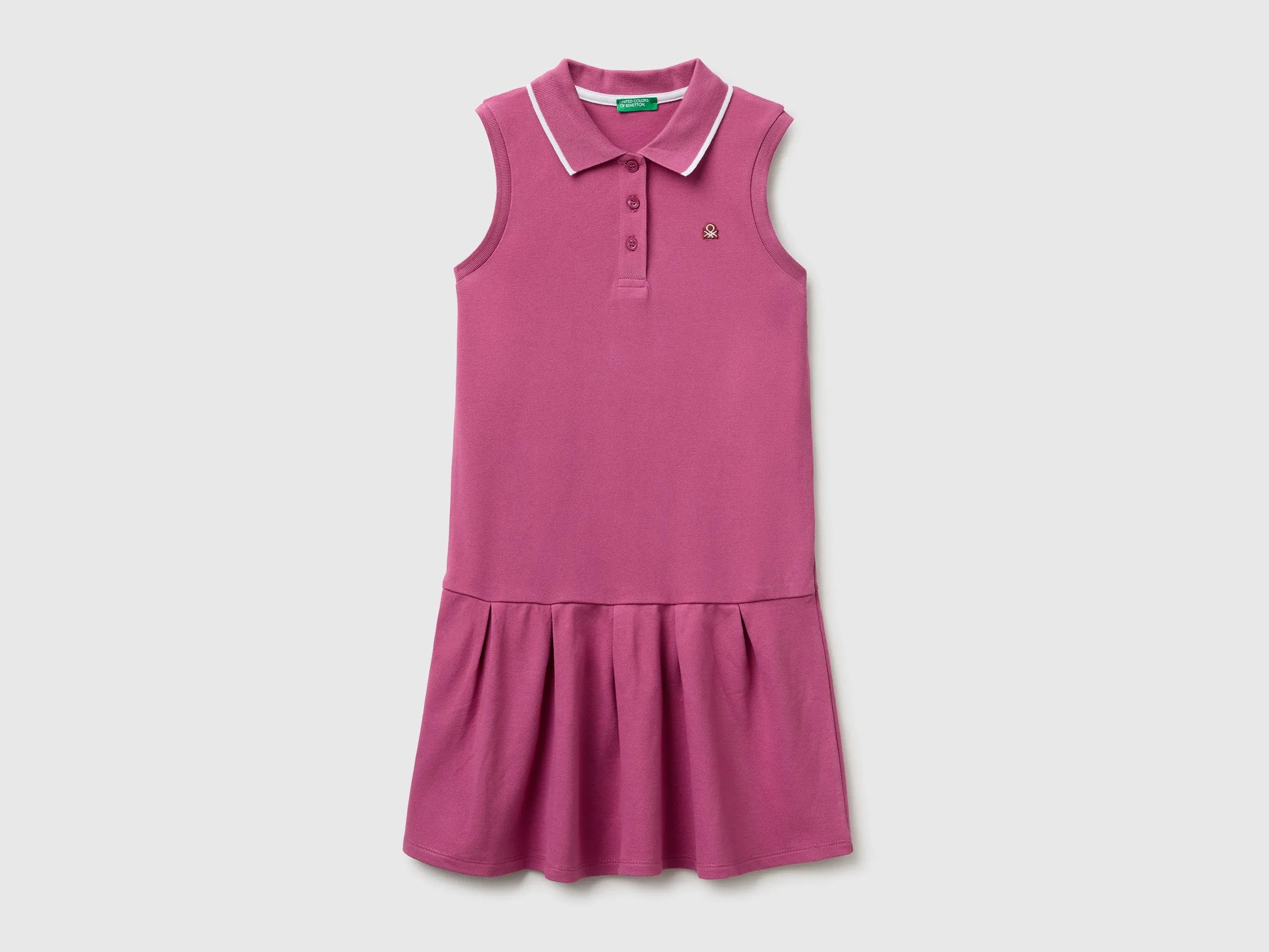 Benetton Pink Girls Polo-Style Dress SKU: 3WG9CV012_01T Image 01