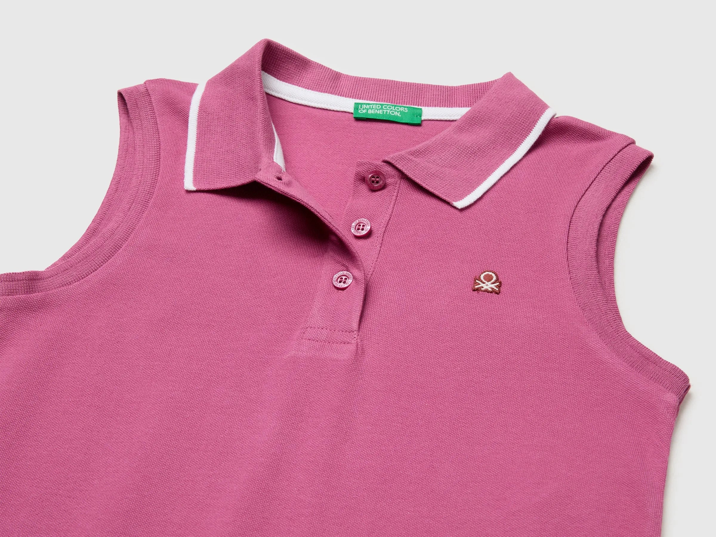 Benetton Pink Girls Polo-Style Dress SKU: 3WG9CV012_01T Image 03