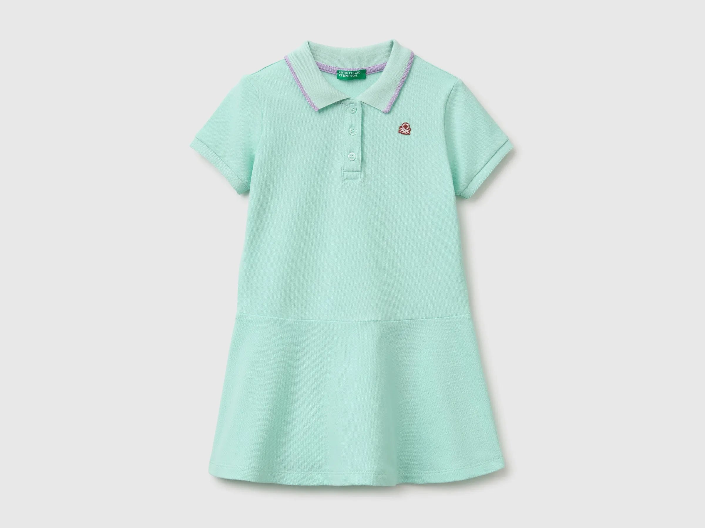Benetton Blue Girls Polo-Style Dress SKU: 3WG9GV00Z_0E6 Image 01