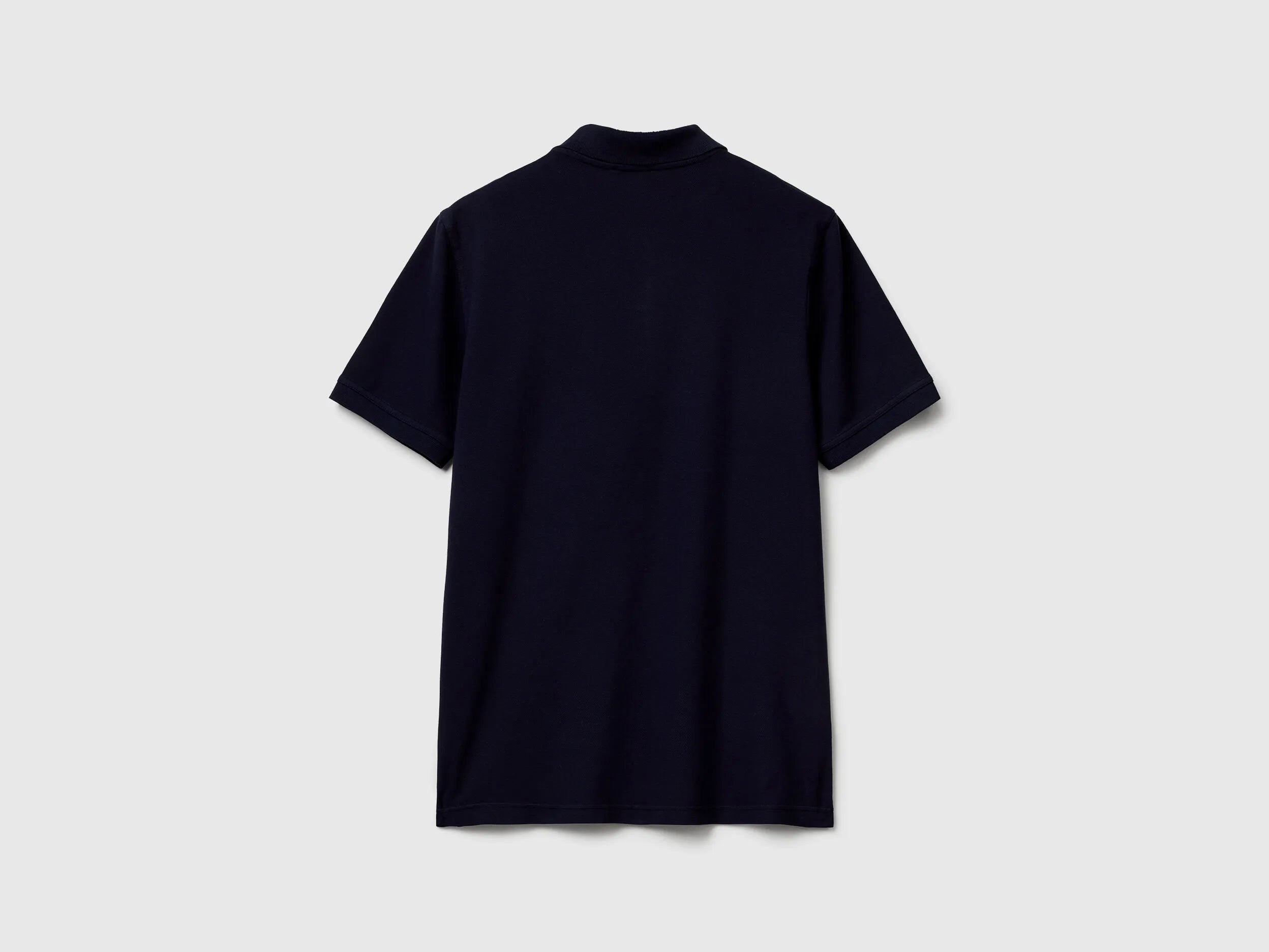 Benetton Dark Blue Men Slim Fit Polo SKU: 3WG9U301Z_016 Image 05