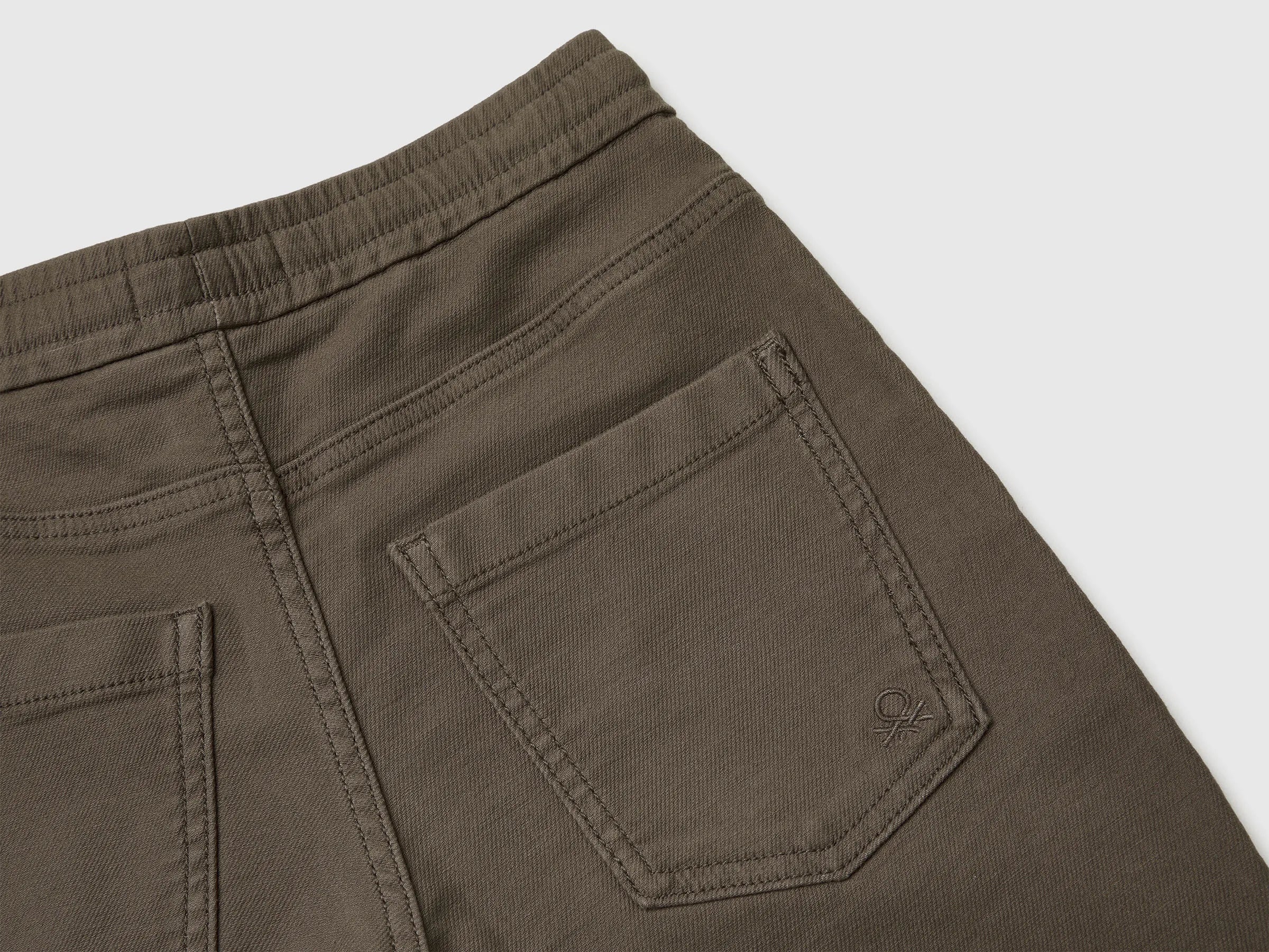 Benetton_Brown_Joggers with Cotton Blend with Drawstring_47K0CF03T_26H_03