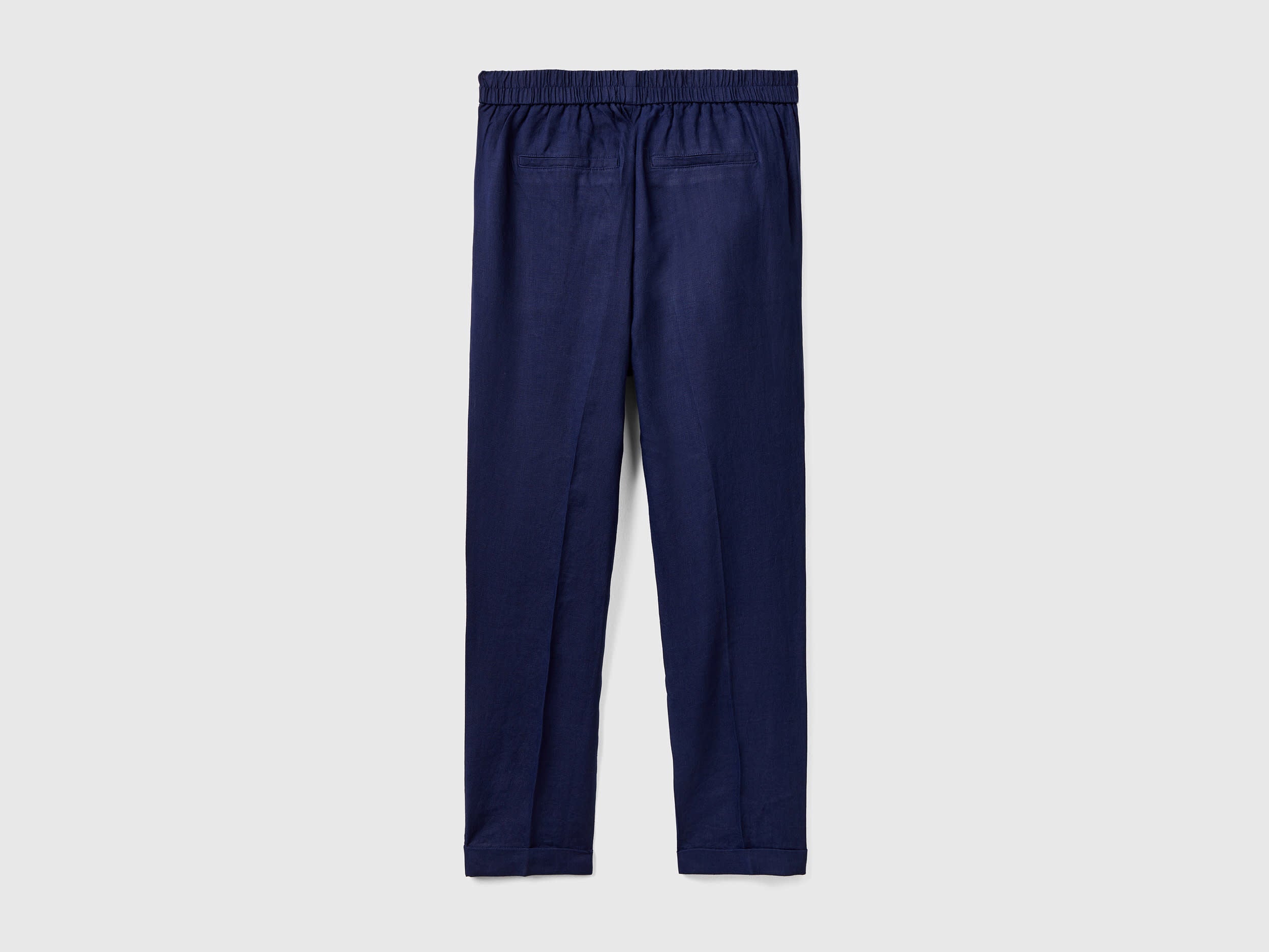 Benetton_Cropped Trousers in 100% Linen_4AGH558X5_252_05