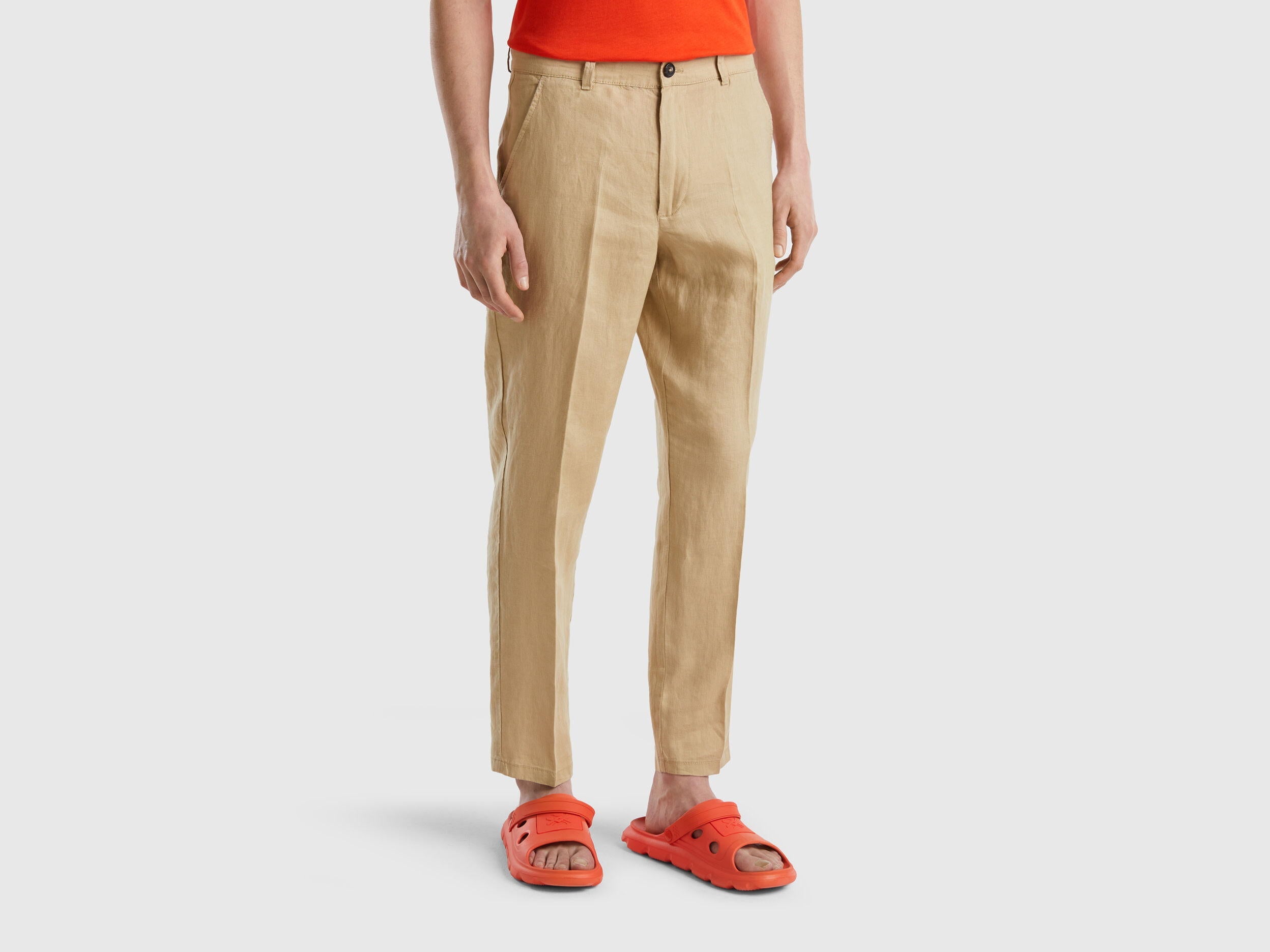Chinos In Pure Linen_4AGH55HW8_393_01