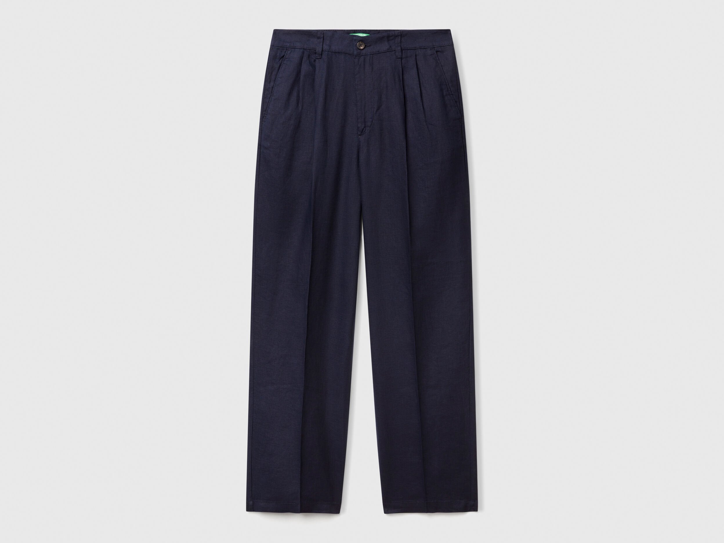 Benetton_Wide Chinos in Pure Linen_4AGHUF05A_016_04