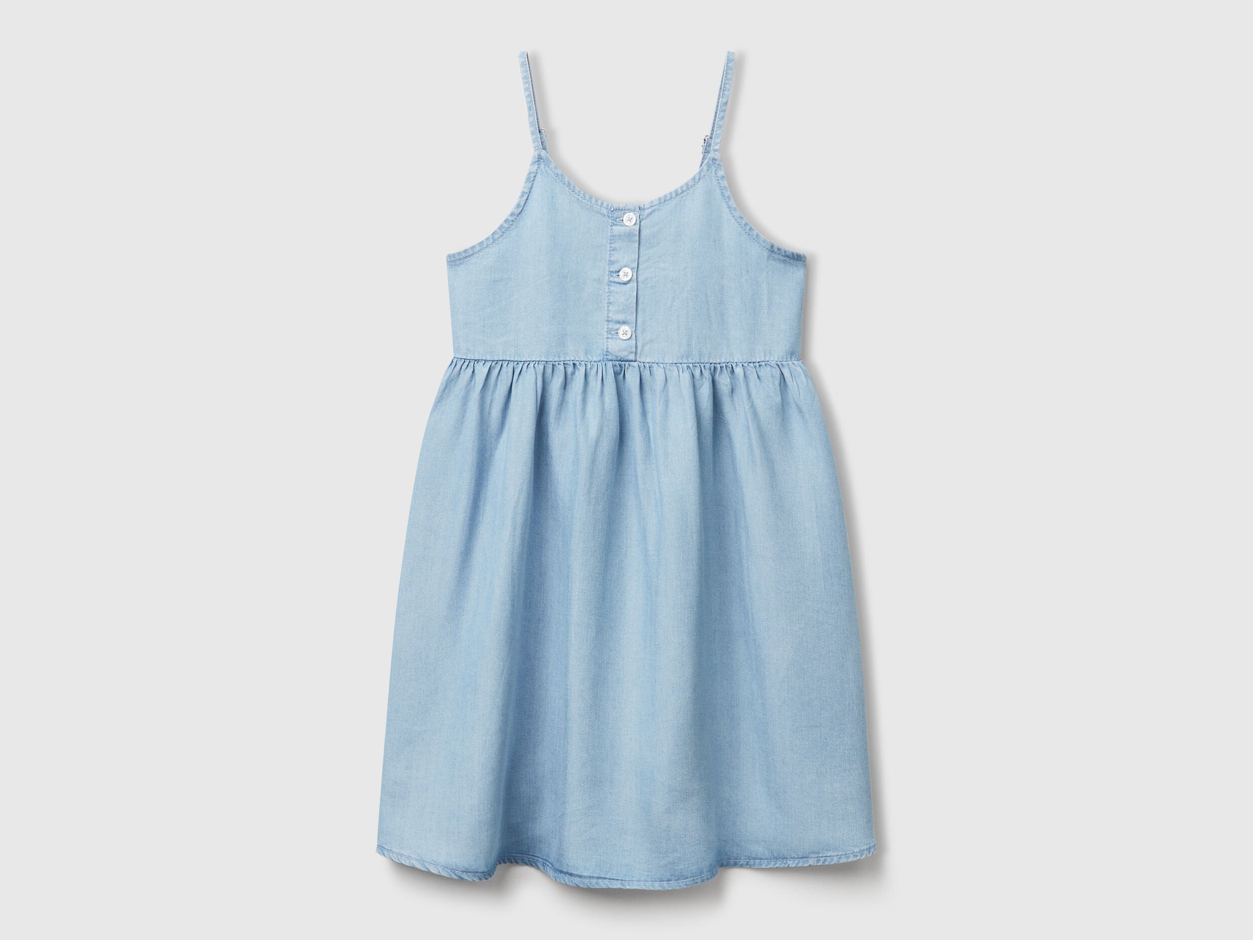 Benetton_Chambray Dress_4FFKCV03J_901_01