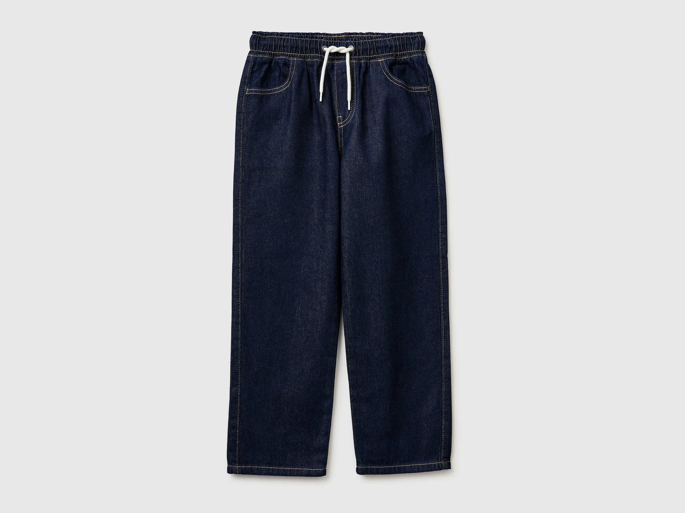 Benetton Dark blue Boys Jogger-Style Jeans SKU: 4KEHCF05K_901 Image 01