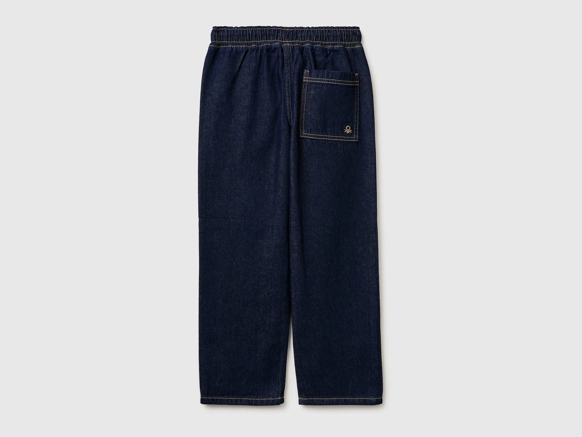 Benetton Dark blue Boys Jogger-Style Jeans SKU: 4KEHCF05K_901 Image 02