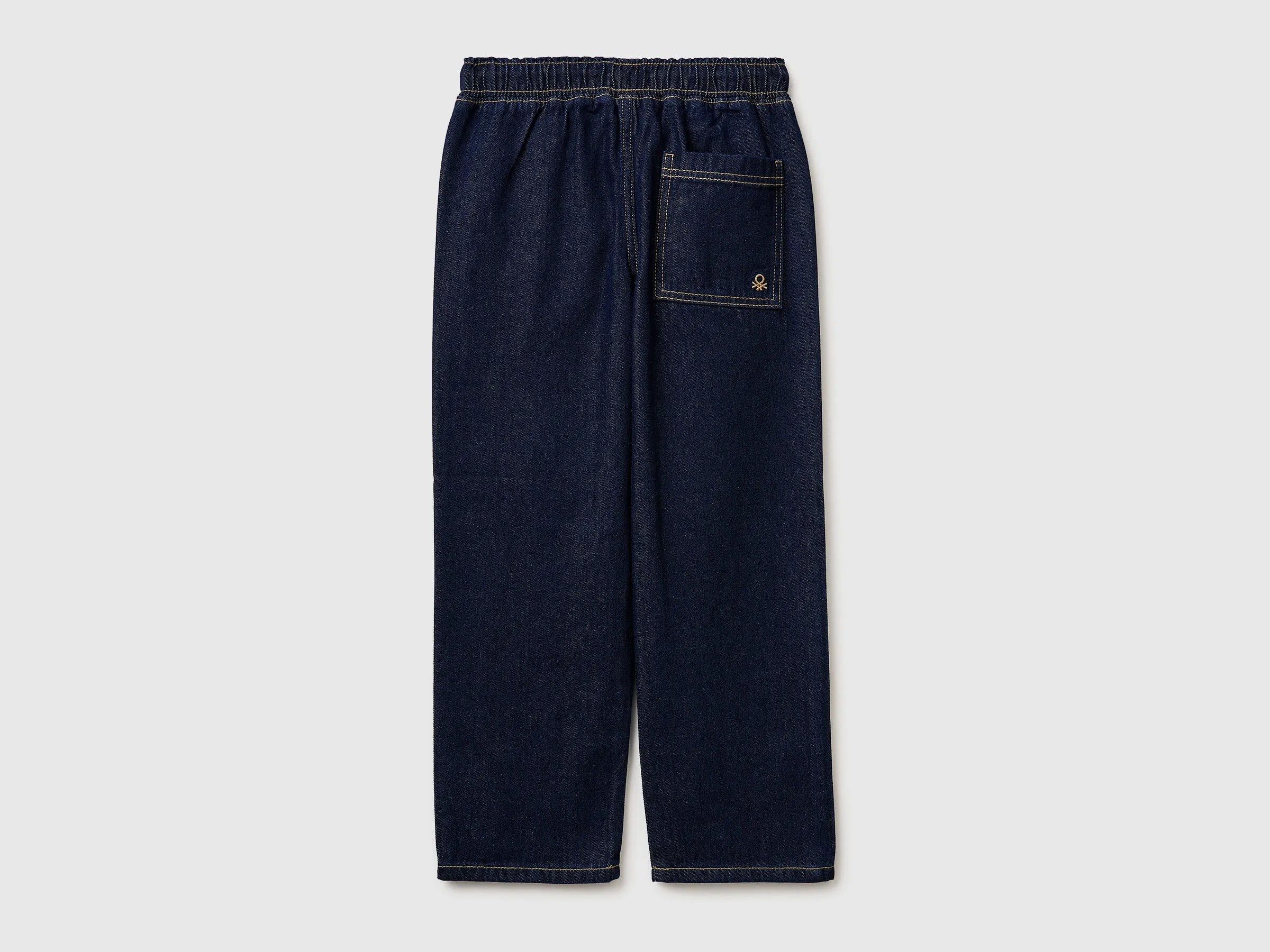 Benetton Dark Blue Boys Jogger-Style Jeans SKU: 4KEHCF05K_901 Image 02