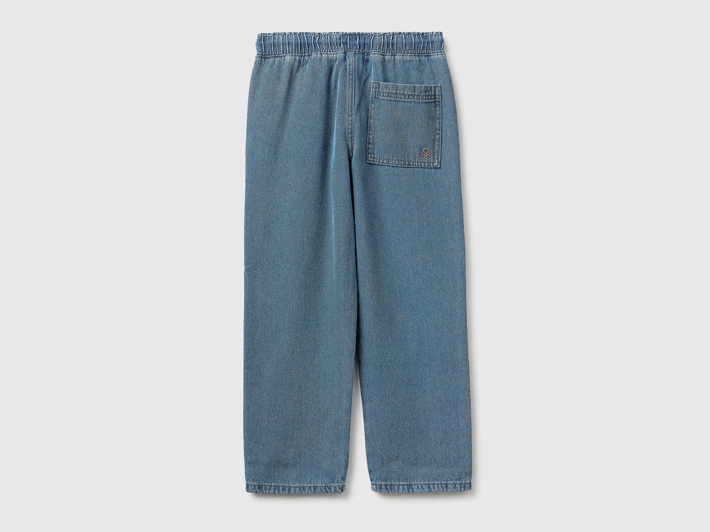Benetton Light blue Boys Jogger-Style Jeans SKU: 4KEHCF05K_903 Image 02