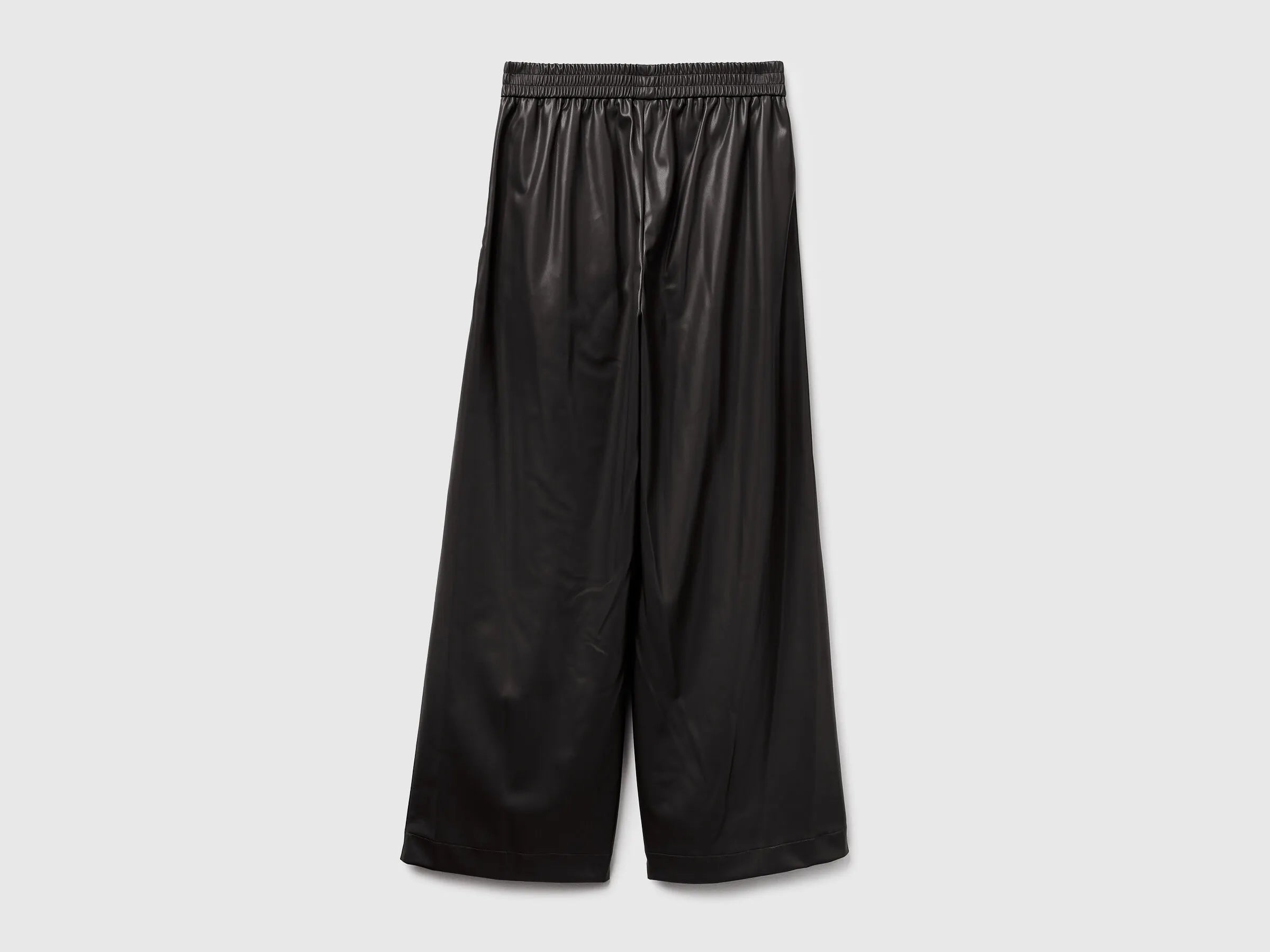 Benetton_Black_Trousers in Imitation Leather Fabric_4M3CDF0A8_100_06