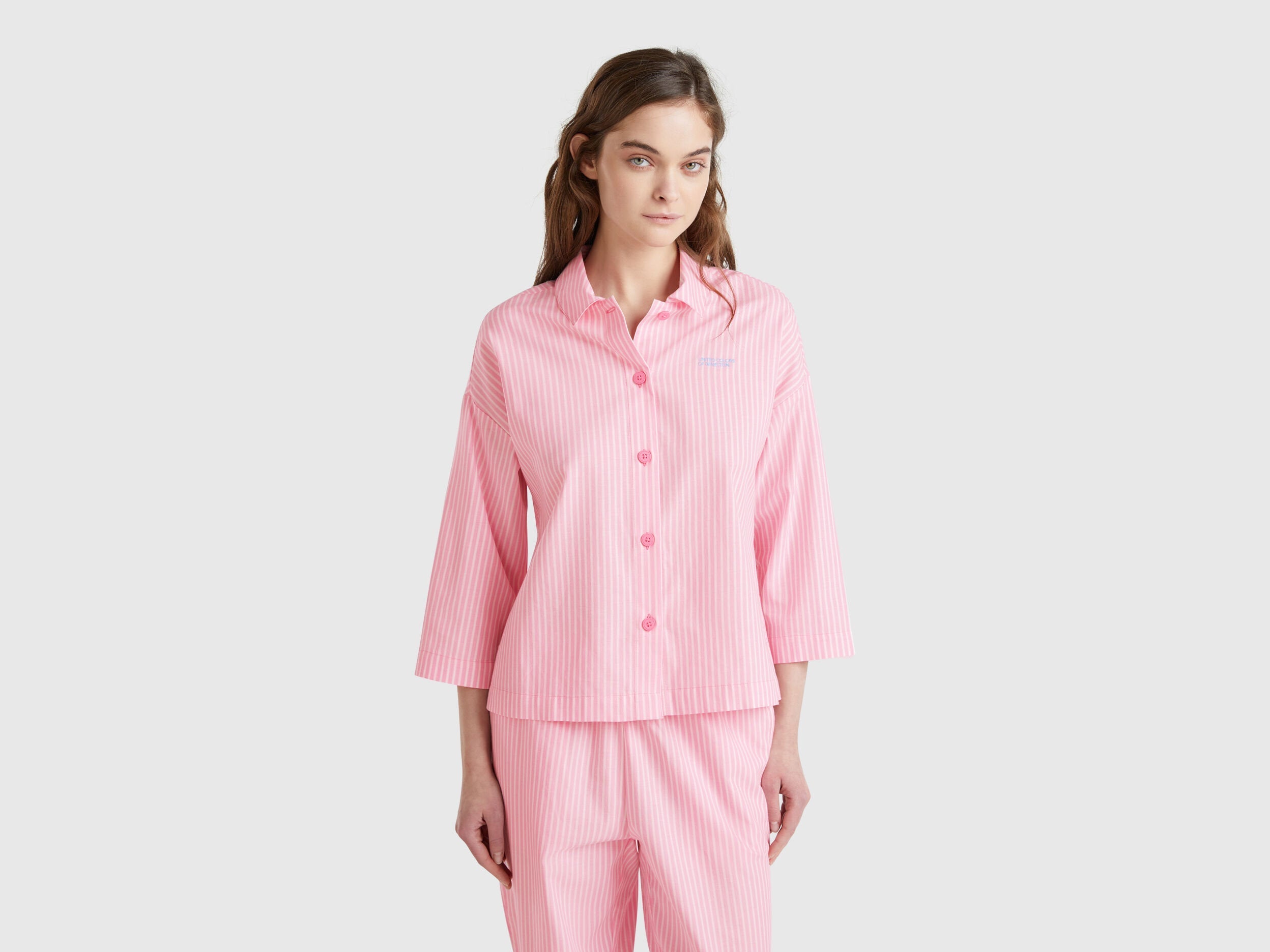 Benetton_Vertical Striped Pyjama Jacket_4QFZ3M00A_901_01